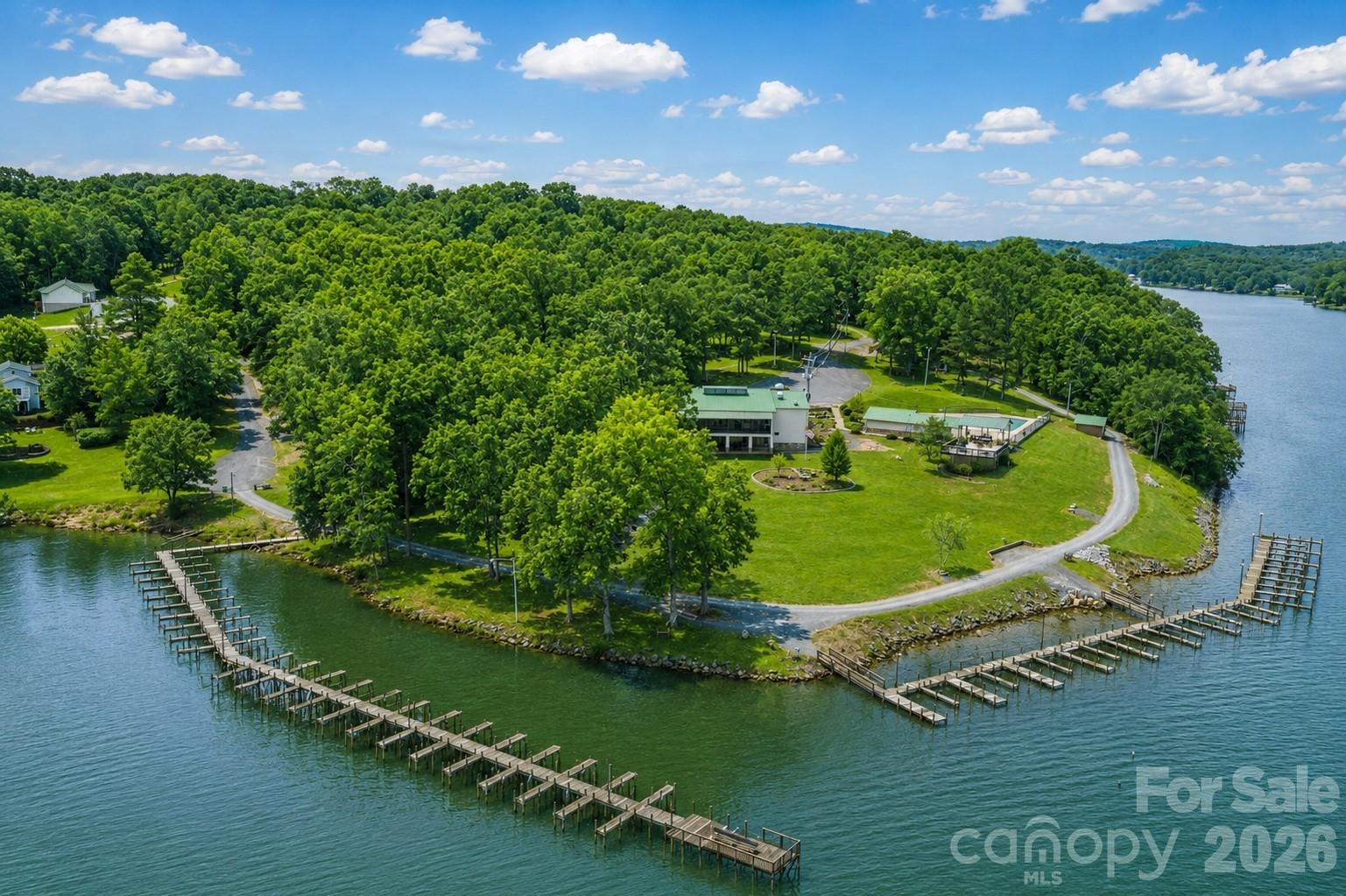 Aerial photo of Woodrun, Amenities, Boat Slips - 130 Canoe Court, Mount Gilead