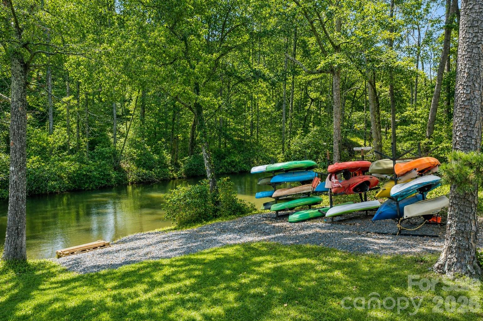 Aerial photo of Woodrun, Amenities, Canoe Rentals - 130 Canoe Court, Mount Gilead