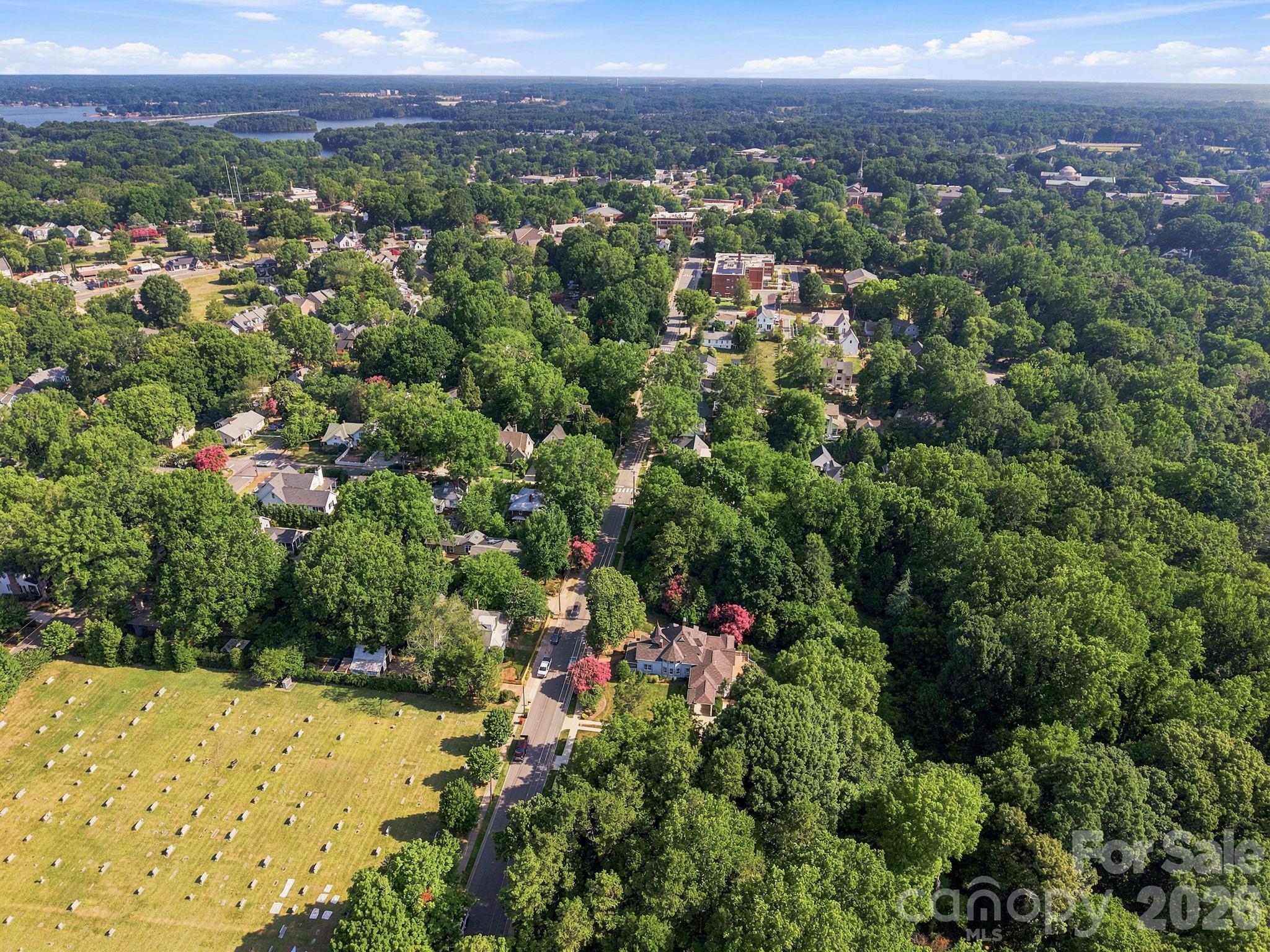 Aerial of Property & Town - 519 South Street, Davidson