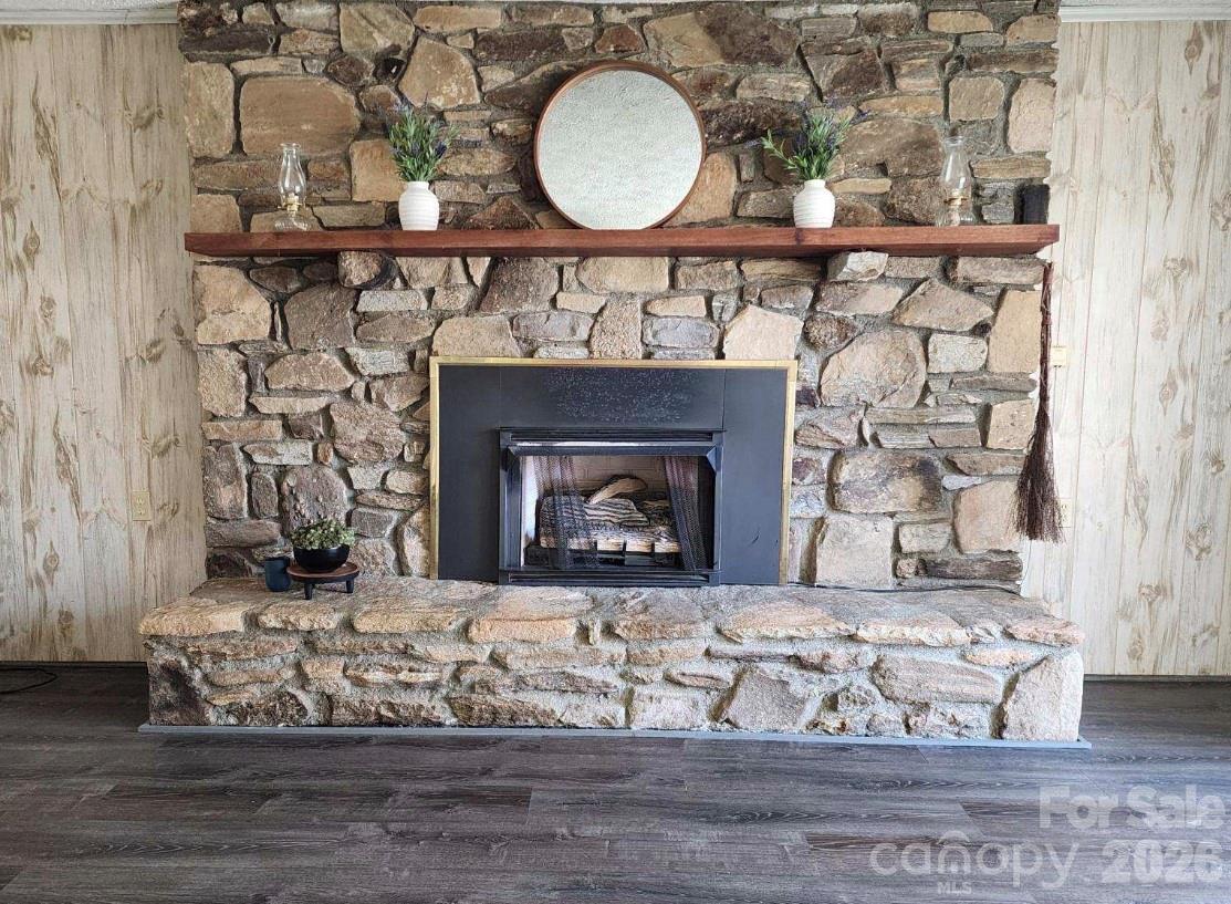 Gas fireplace - 1567 Newfound Road, Leicester