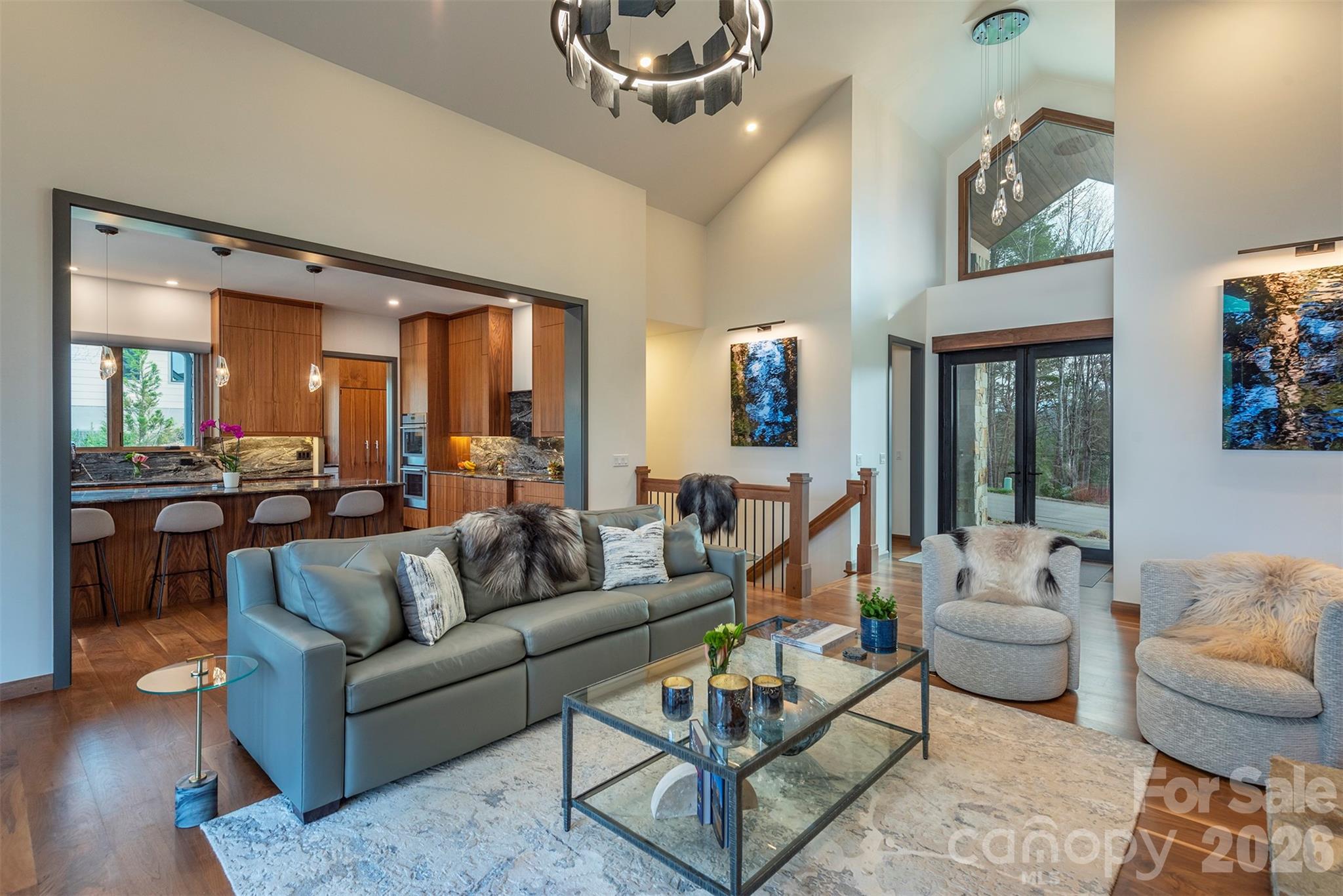 Beautiful Black Walnut flooring - 158 Riverbend Forest Drive, Asheville