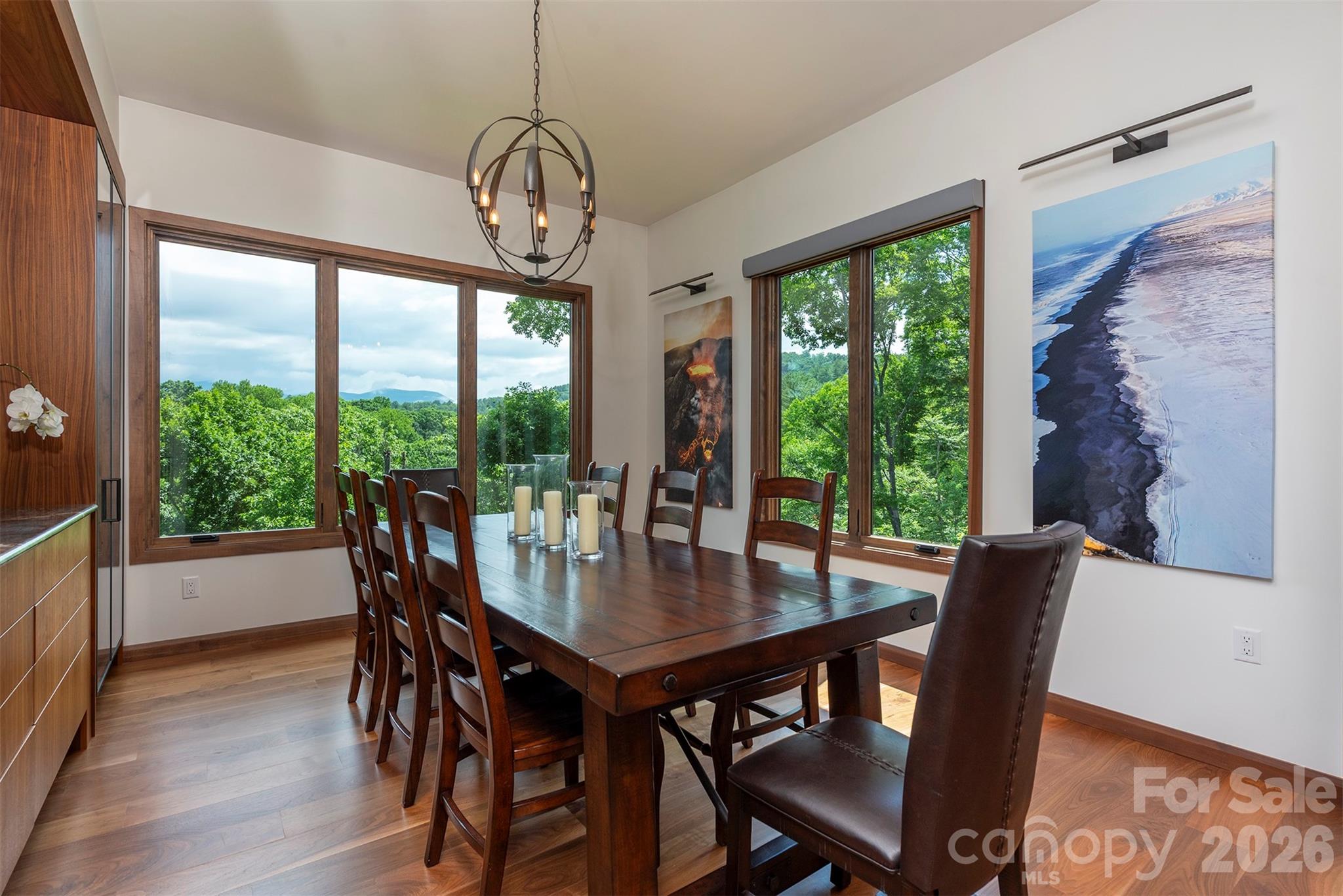Full size dining room - 158 Riverbend Forest Drive, Asheville