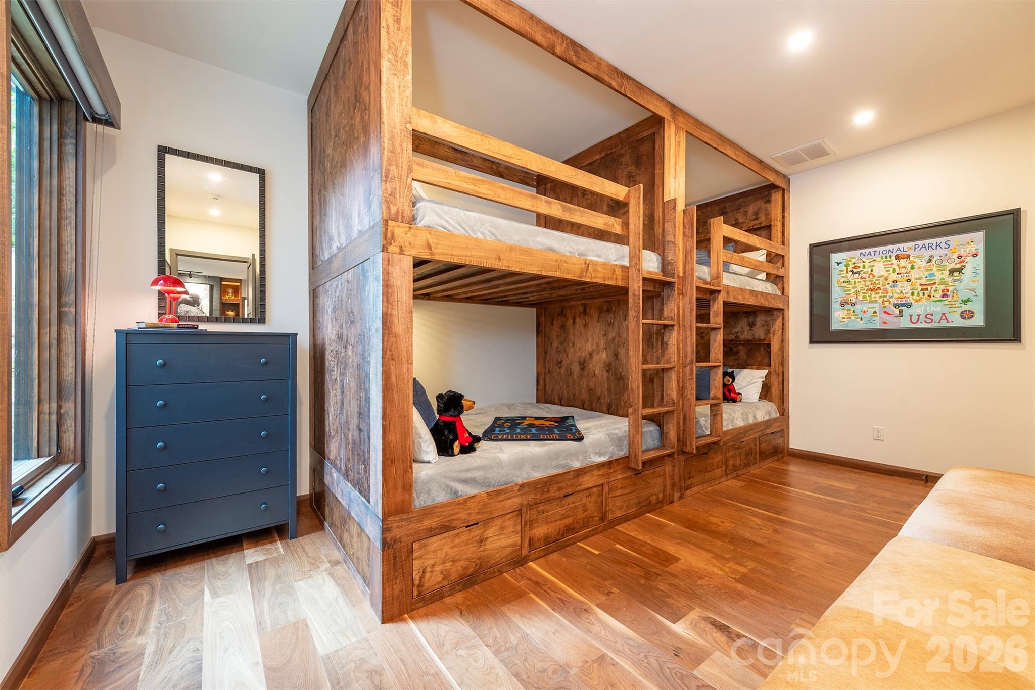 Four "Queen" size bunk beds which is great for extra guests - 158 Riverbend Forest Drive, Asheville