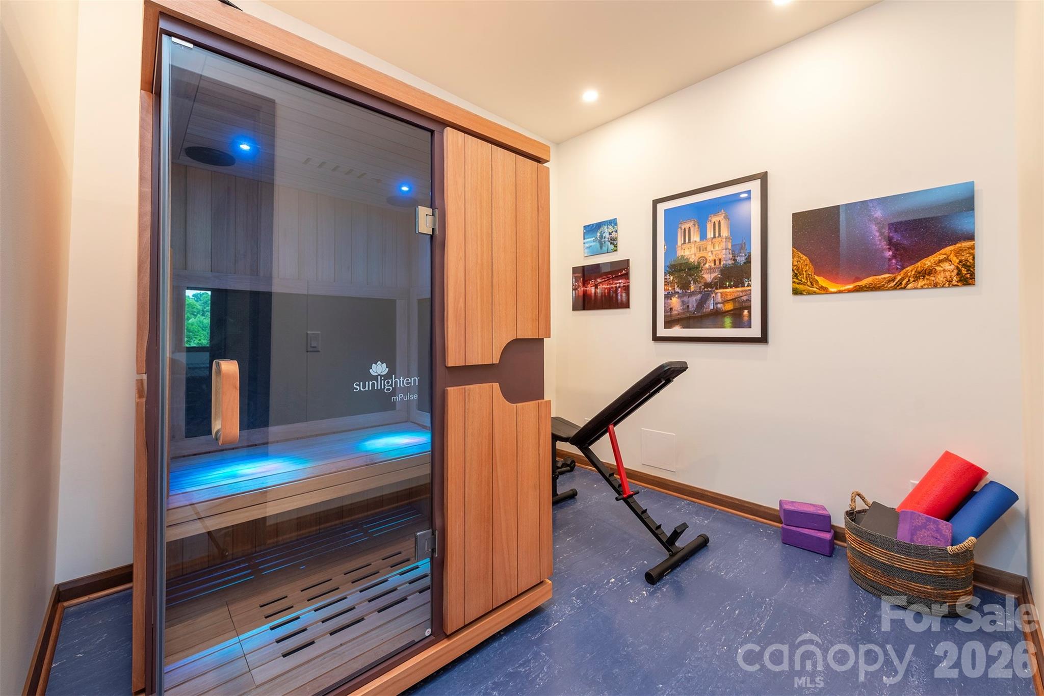 Bonus room used for fitness room. Sauna can be purchased - 158 Riverbend Forest Drive, Asheville