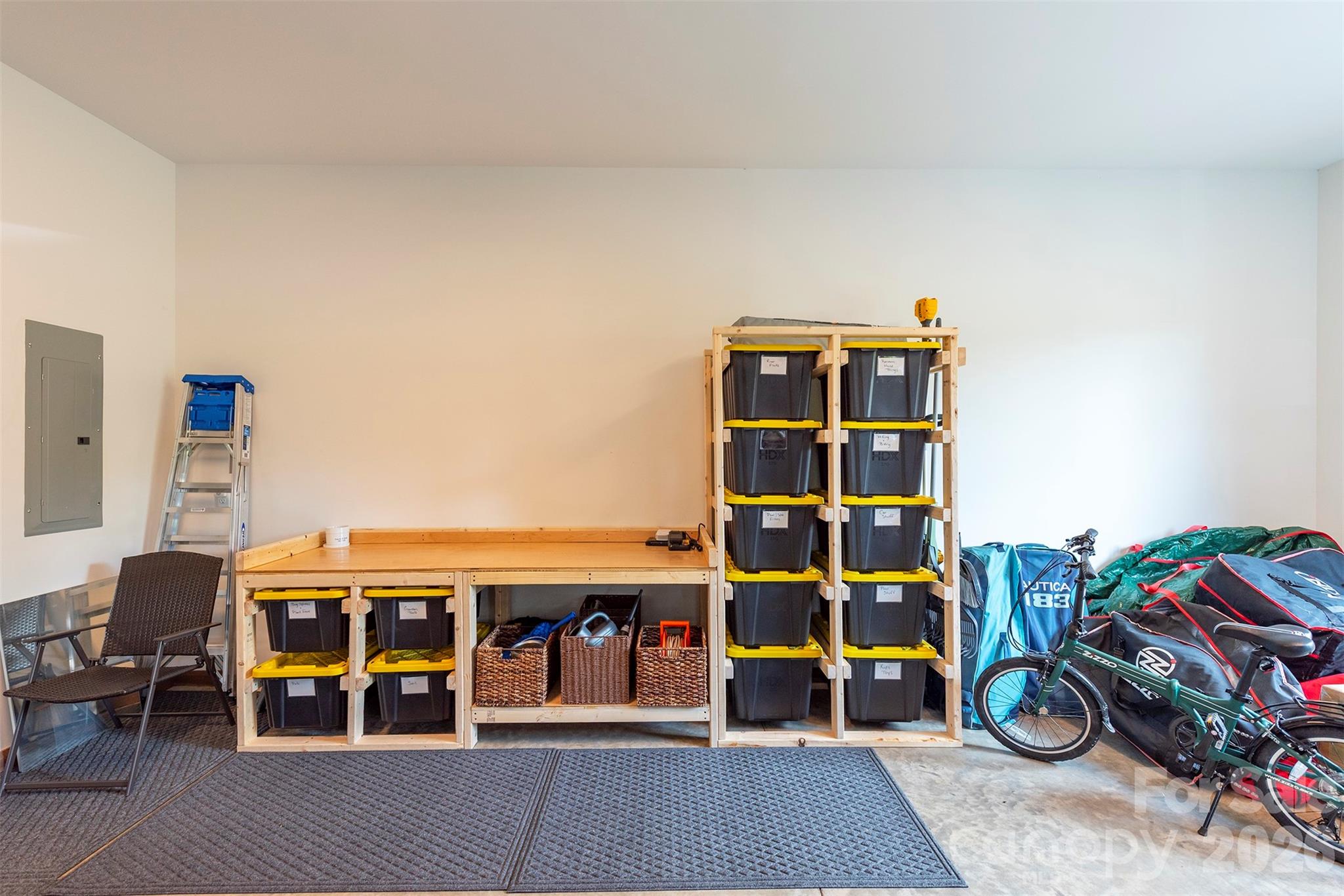 Storage build ins for your oversized two car garage - 158 Riverbend Forest Drive, Asheville