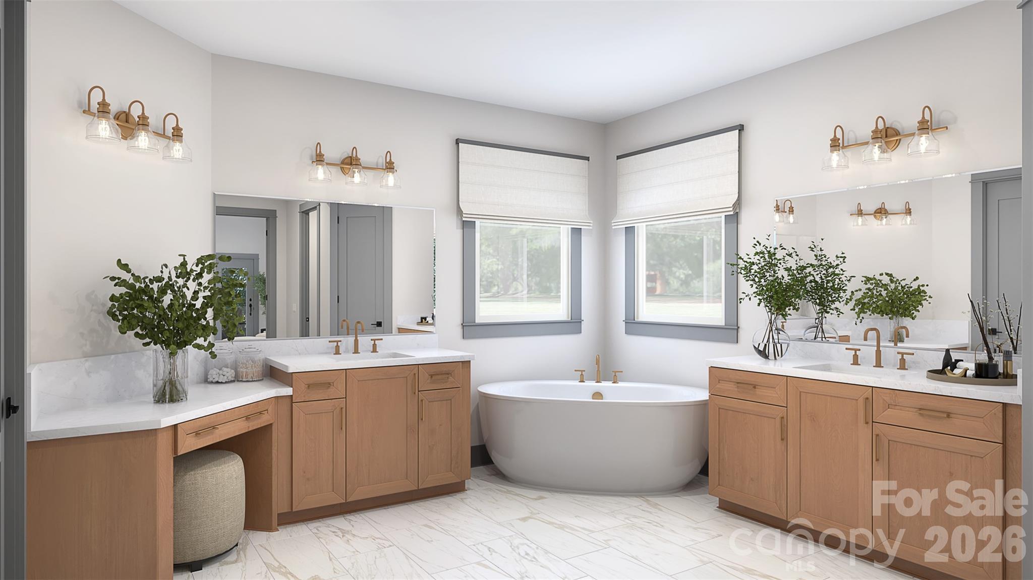 Primary Bath - Virtually Staged - 752 Lynderhill Lane, Matthews