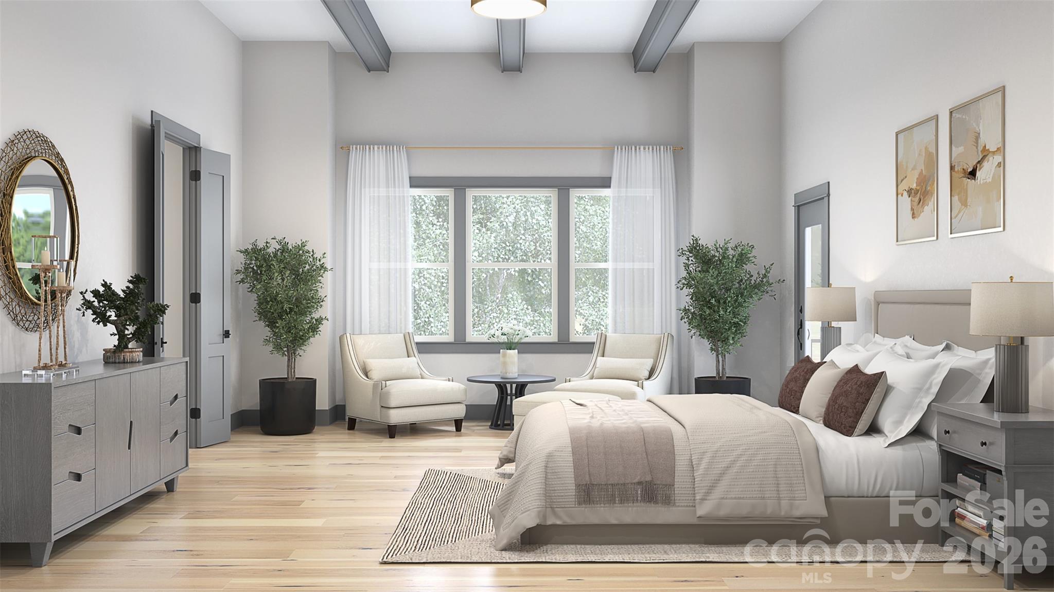 Primary Bedroom - Virtually Staged - 752 Lynderhill Lane, Matthews