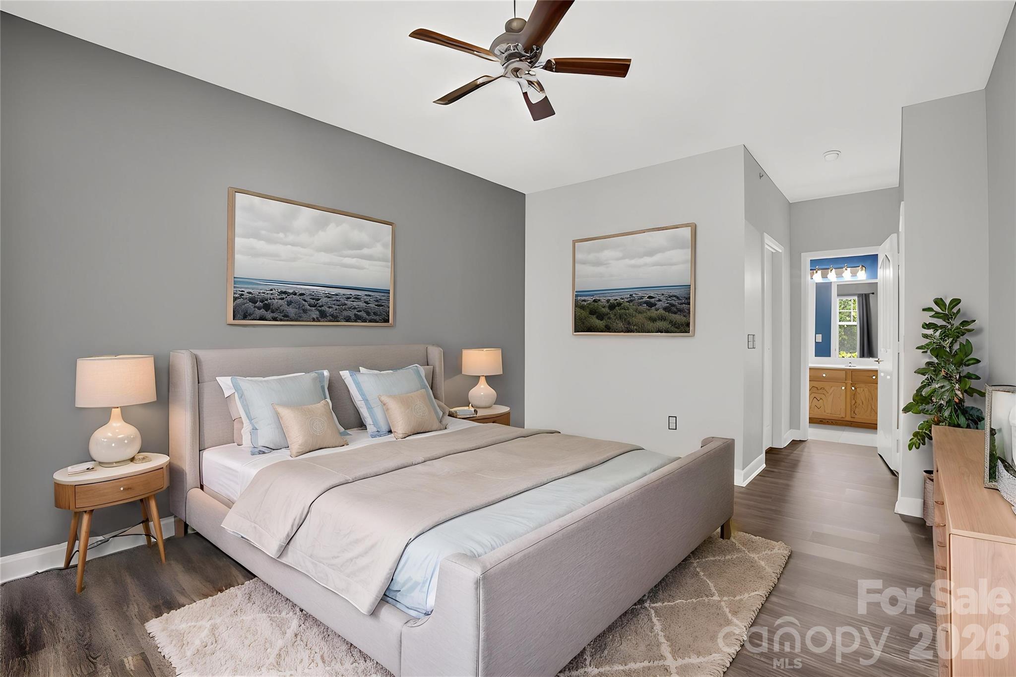 Primary bedroom staged - 17221 Doe Valley Court, Cornelius