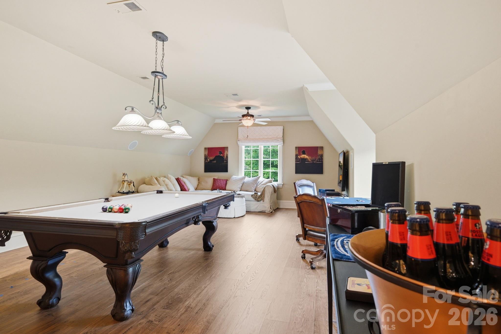 Upper level bonus/game/TV room w/new LVP flooring - 8528 Waxhaw Creek Road, Waxhaw