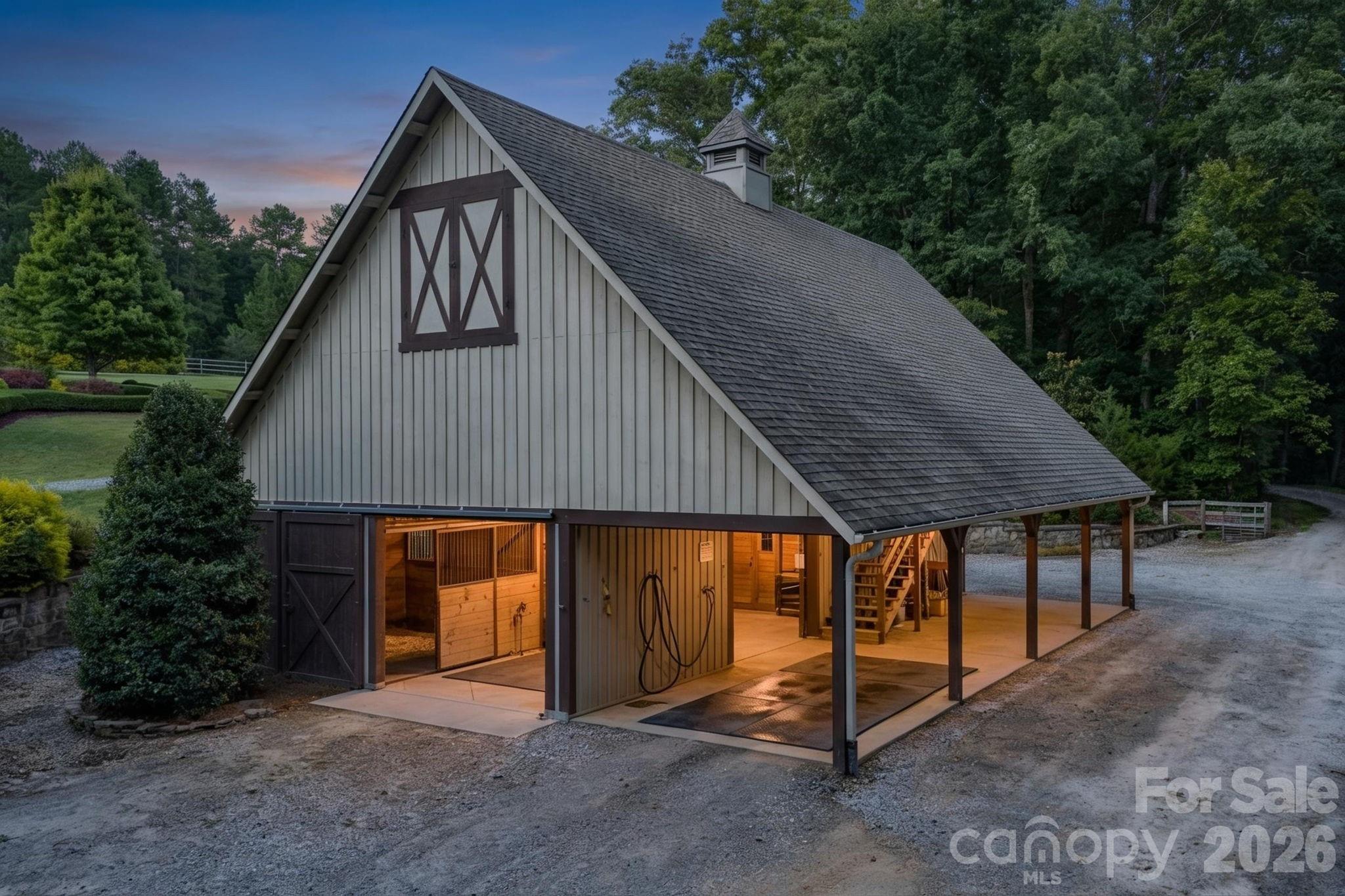 Covered wash stall, small equipment storage - 8528 Waxhaw Creek Road, Waxhaw