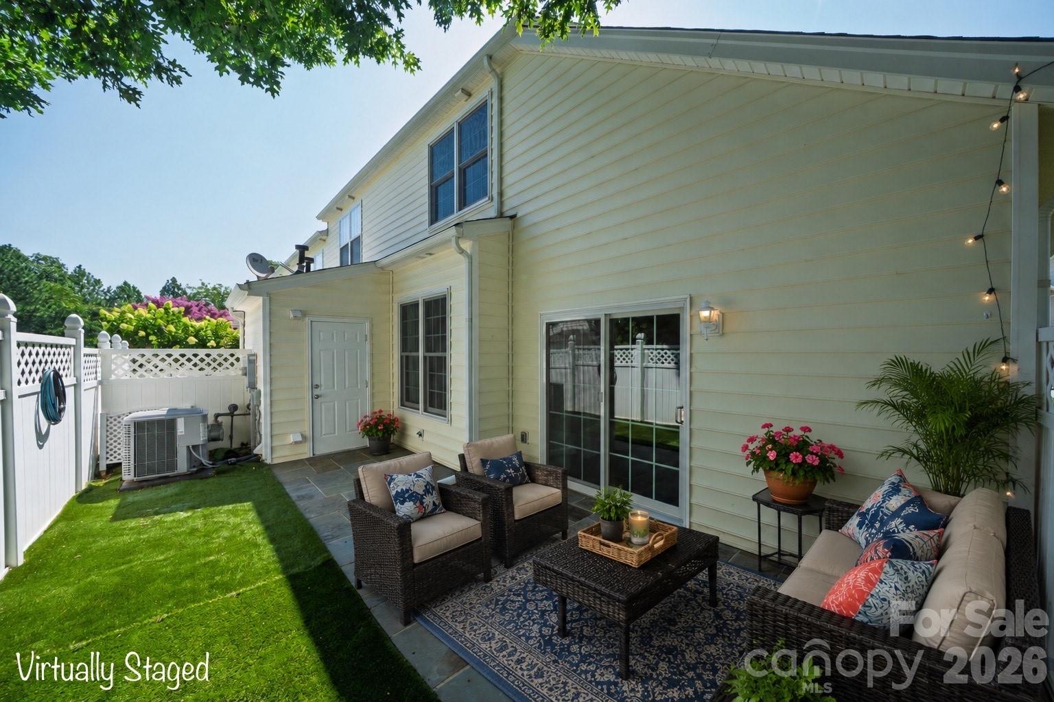 Virtually staged patio - 207 Dawn Mist Lane, Fort Mill
