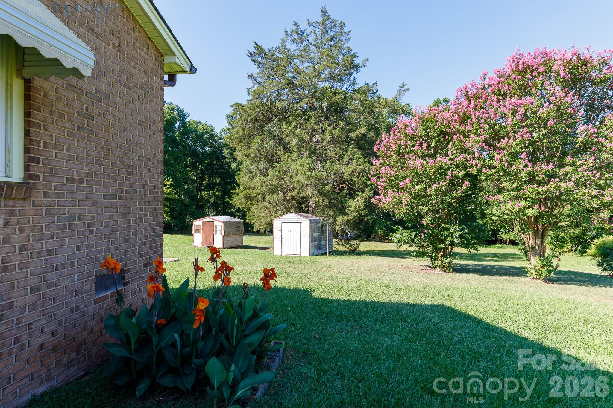 View of back yard - 3270 Bridges Drive, Rock Hill