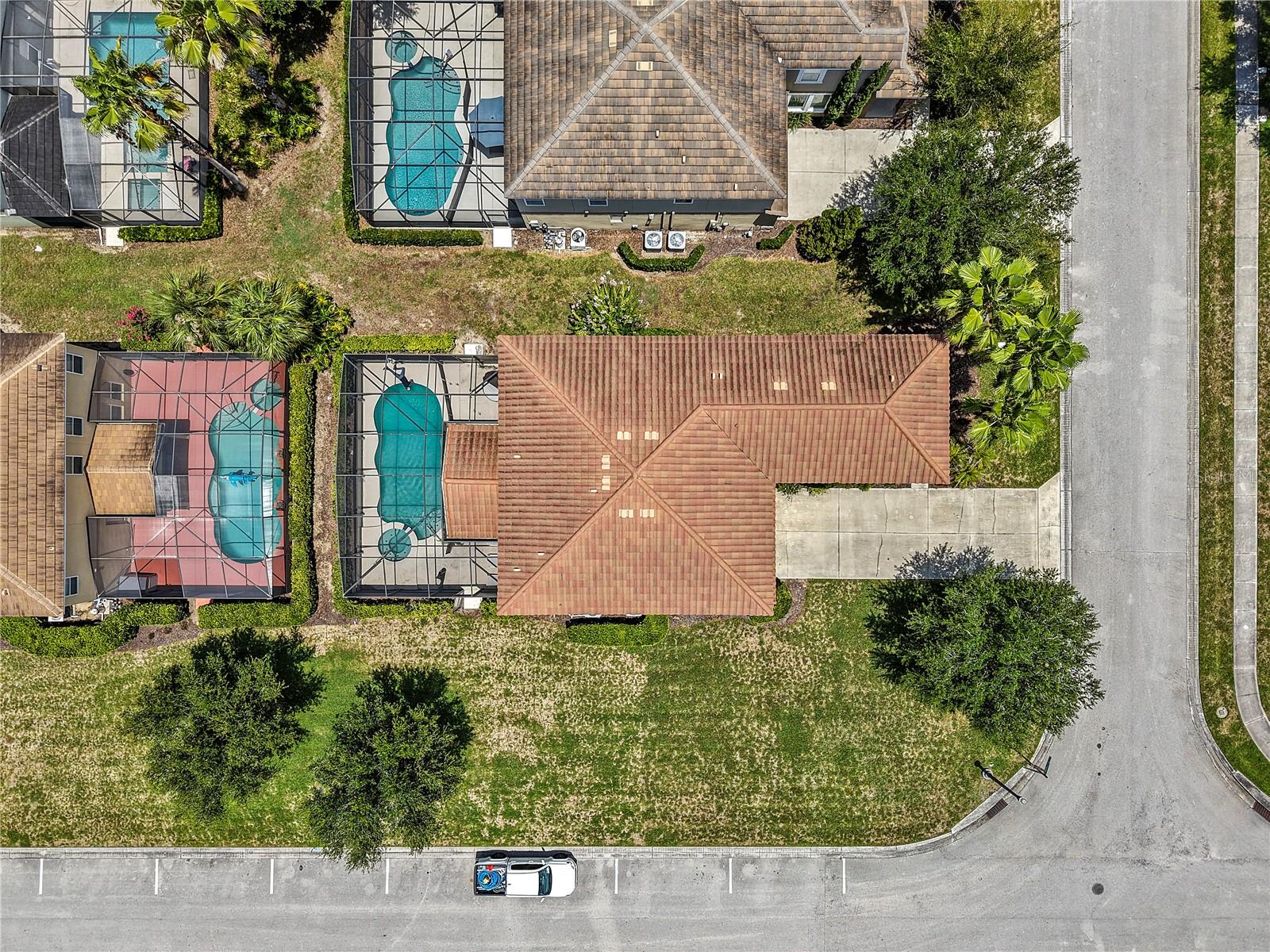 Overhead aerial view - 4200 OAKTREE DR, DAVENPORT