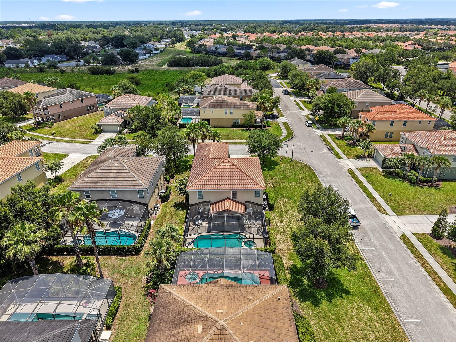 Back aerial view - 4200 OAKTREE DR, DAVENPORT