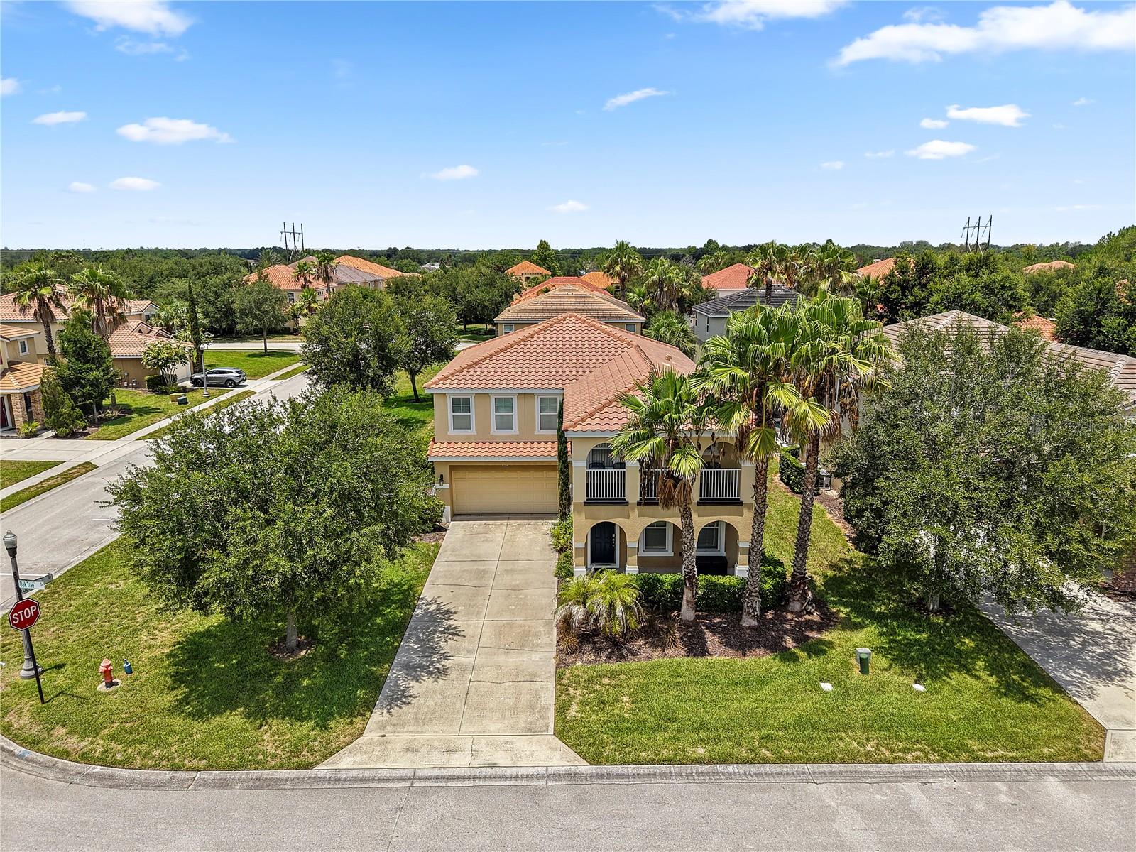 Front aerial view - 4200 OAKTREE DR, DAVENPORT