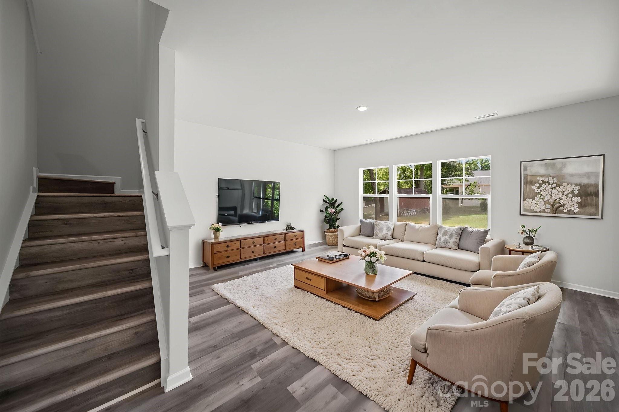 Great Room - Virtually Staged - 115 Shady Cove Road, Troutman