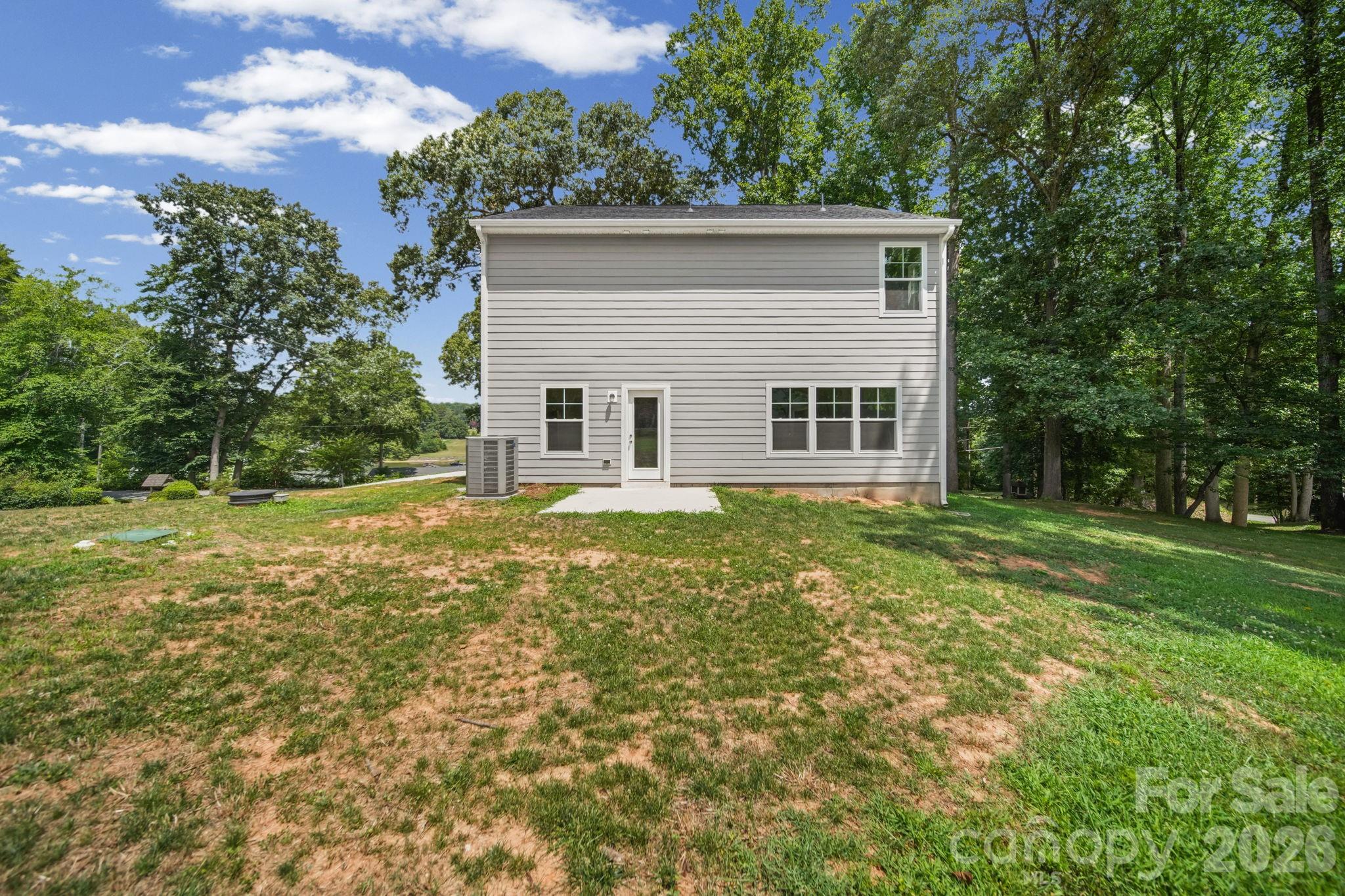 Back of House and Yard - 115 Shady Cove Road, Troutman
