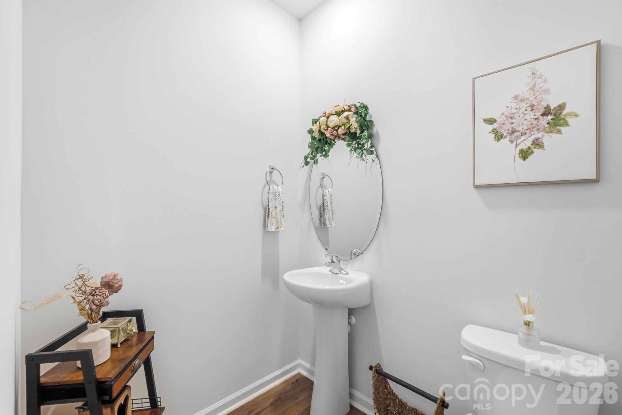 Conveniently located guest powder room with modern finishes. - 170 Giant Oak Avenue, Statesville