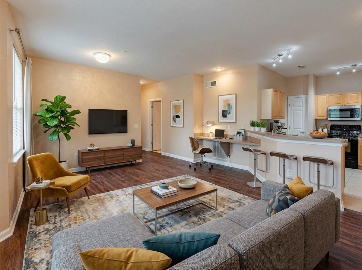 This listing includes virtually staged images created with AI to demonstrate space potential. Fixtures, finishes, and dimensions may not exactly reflect the current state of the property. - 709 TERRACE RIDGE CIR #709, DAVENPORT