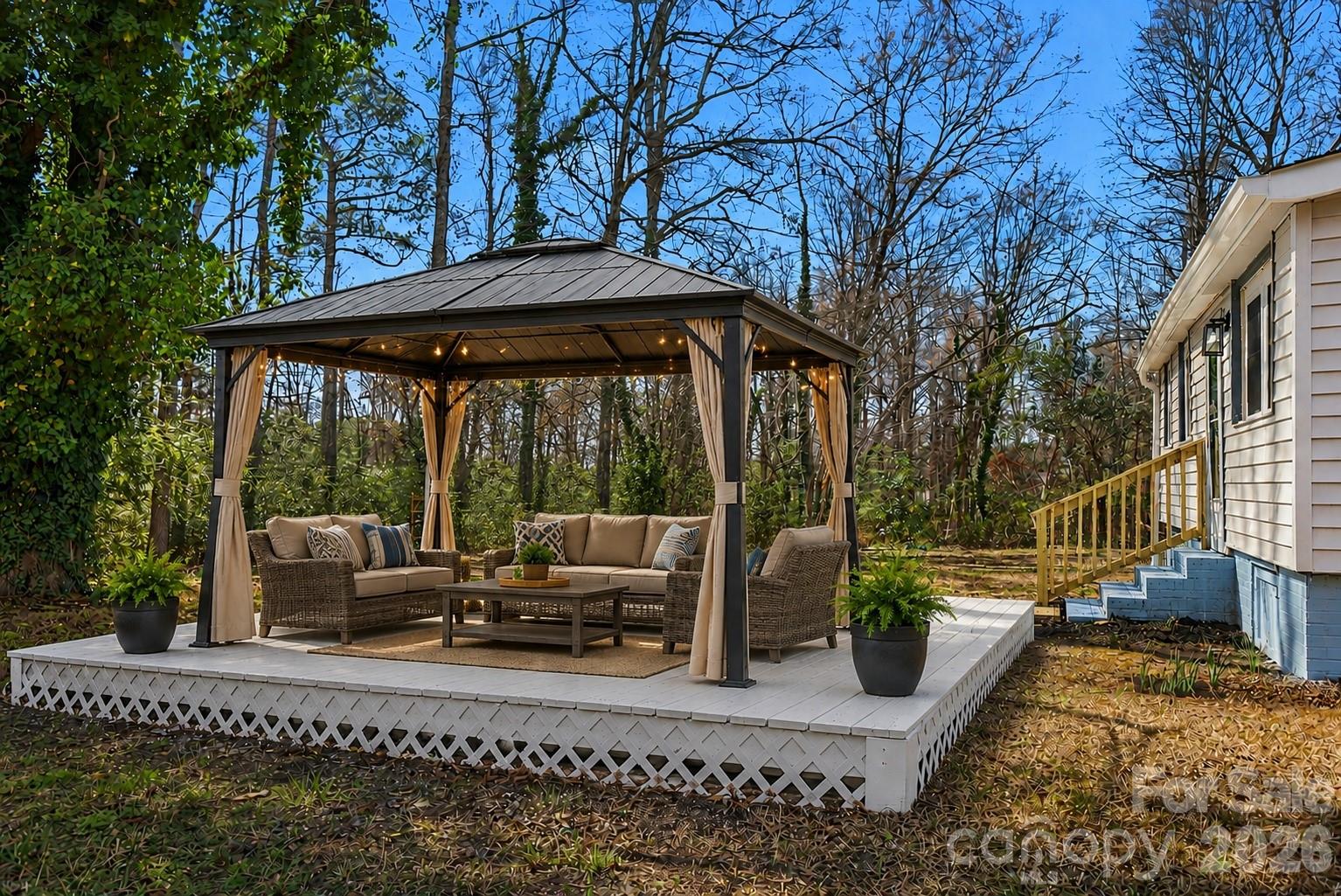 AI Enhanced to show deck entertaining area, without the existing old carport which can be taken down if the buyer prefers removal. - 622 Neelys Creek Road, Rock Hill