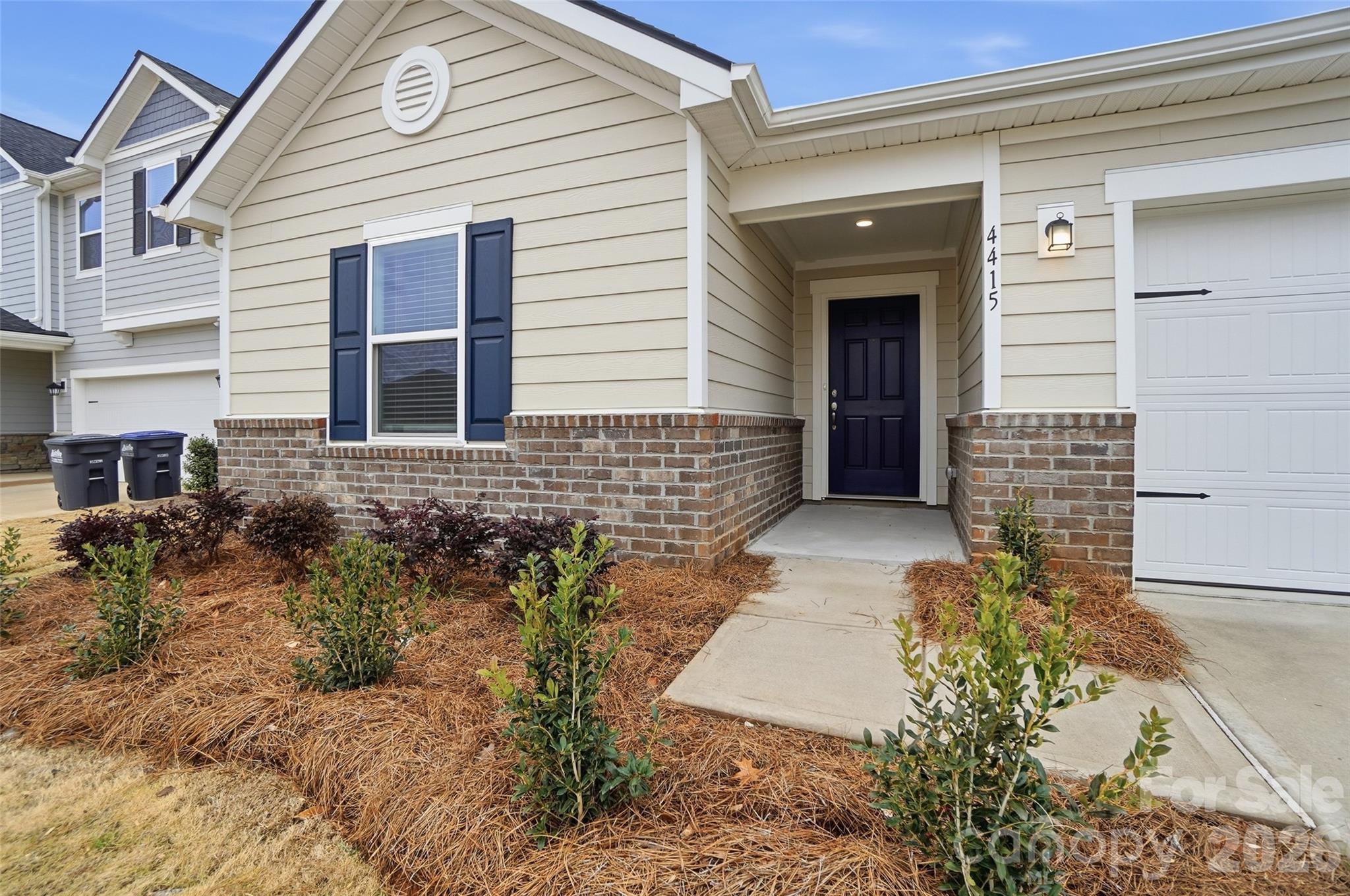 Example Rendering of front elevation - customer gets to choose color scheme when personalizing. - 103 Paleo Street, Kings Mountain