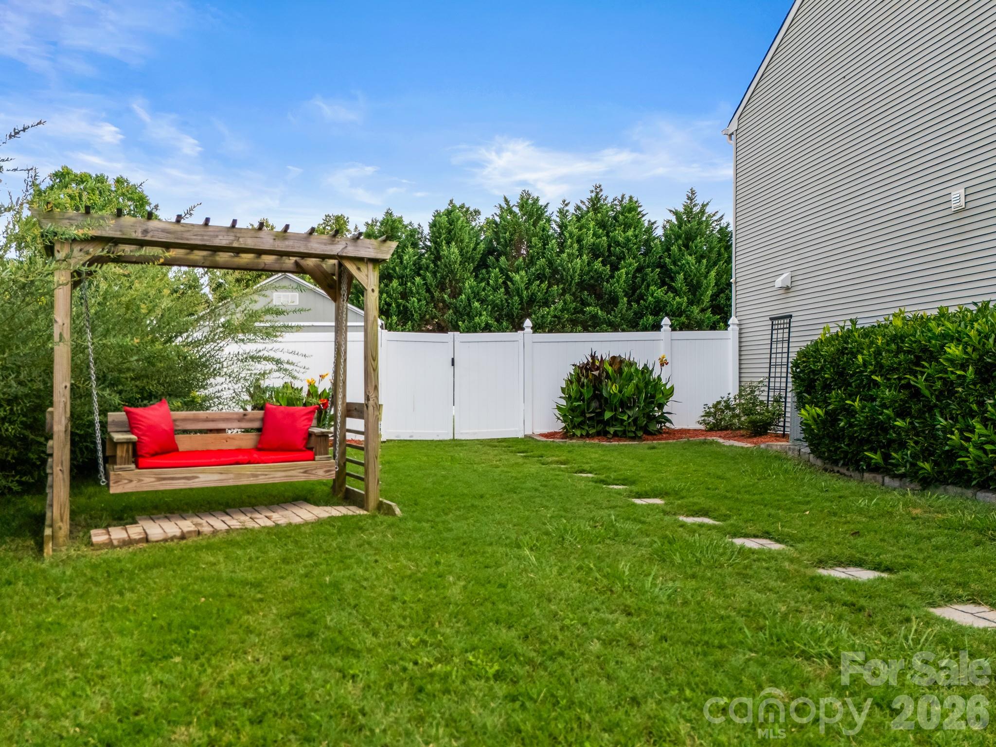 Back Yard front door open - 191 Old Carriage Road, Clover