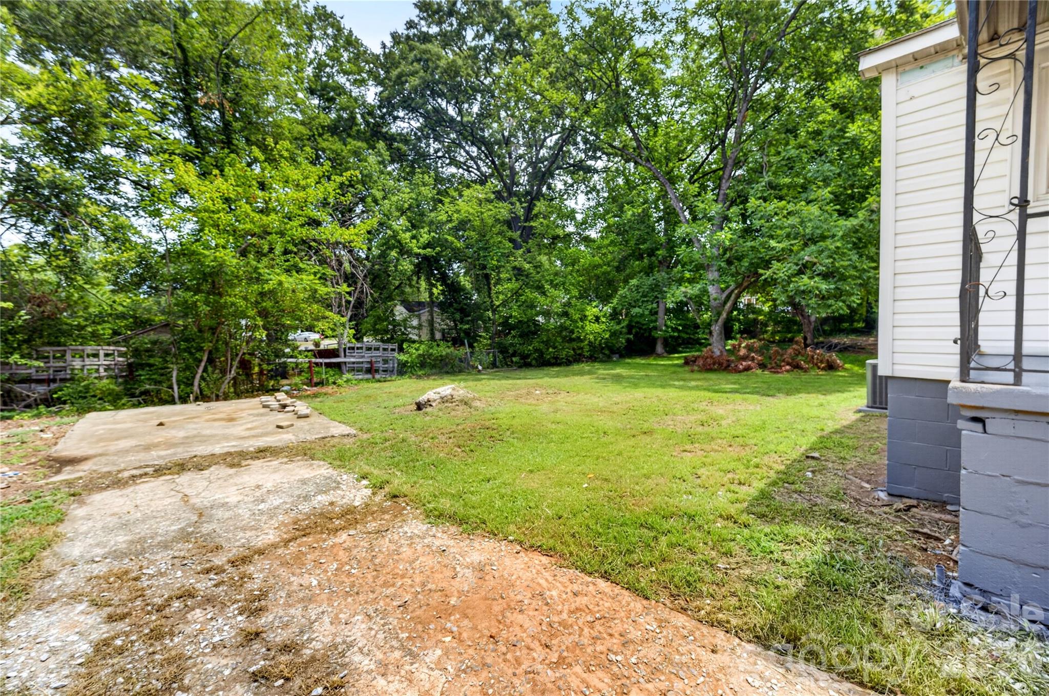 Driveway and backyard - 216 W Shannonhouse Street, Shelby
