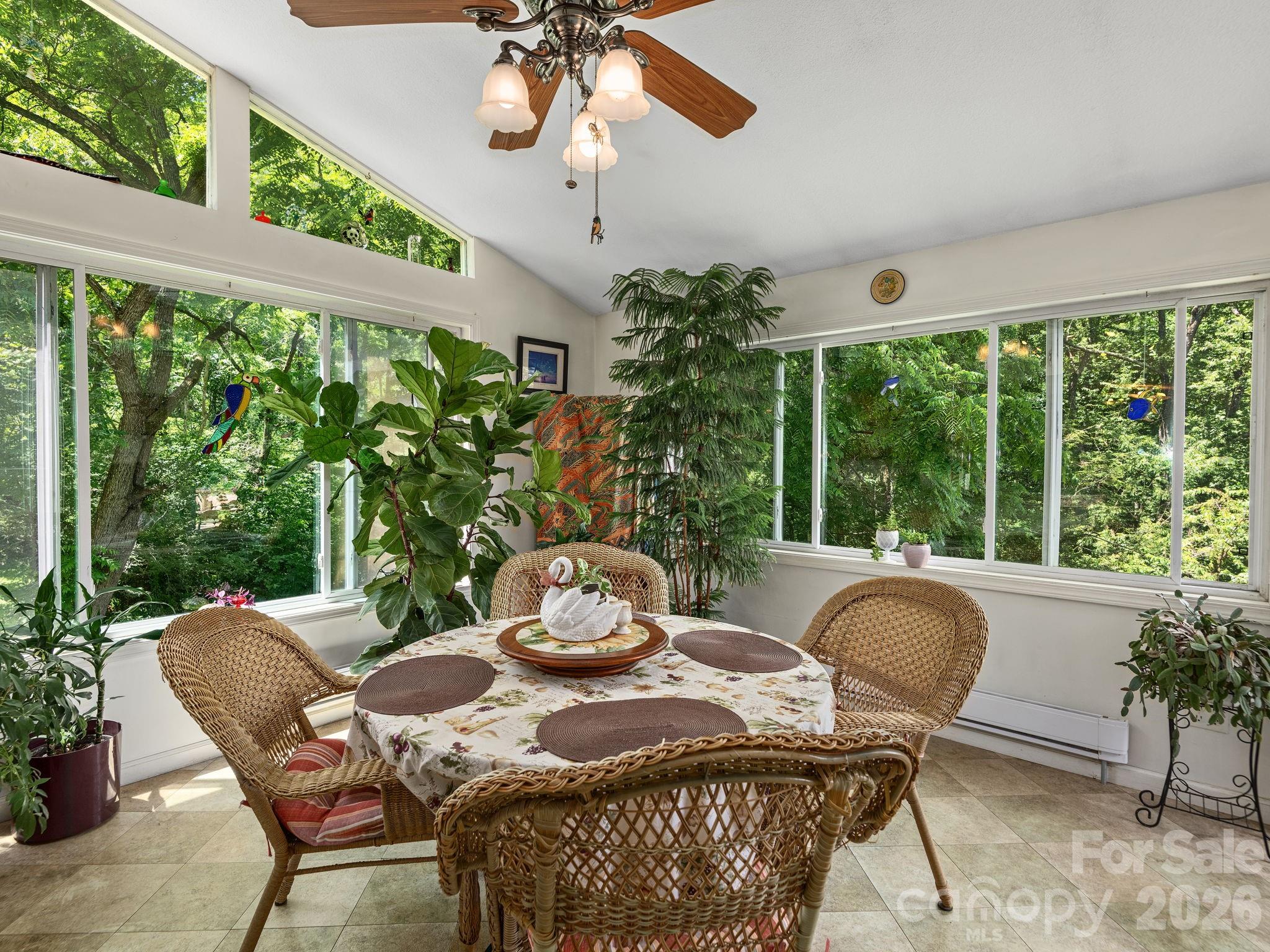 Feels like you're a tree house when you dine at this table! - 46 Perennial Ridge, Weaverville
