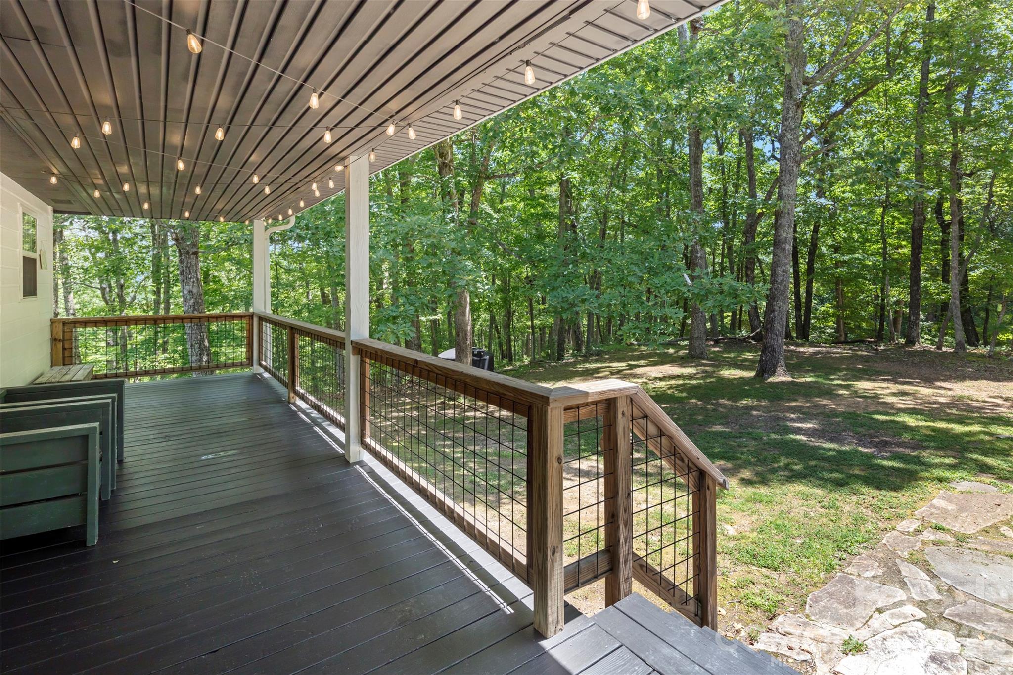 Covered front porch and level front yard - 354 Boulder View Drive, Flat Rock