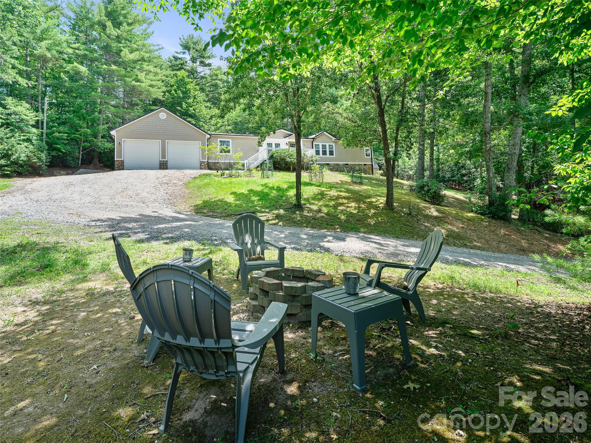 fire pit area - 201 Franklin Village Road, Spruce Pine