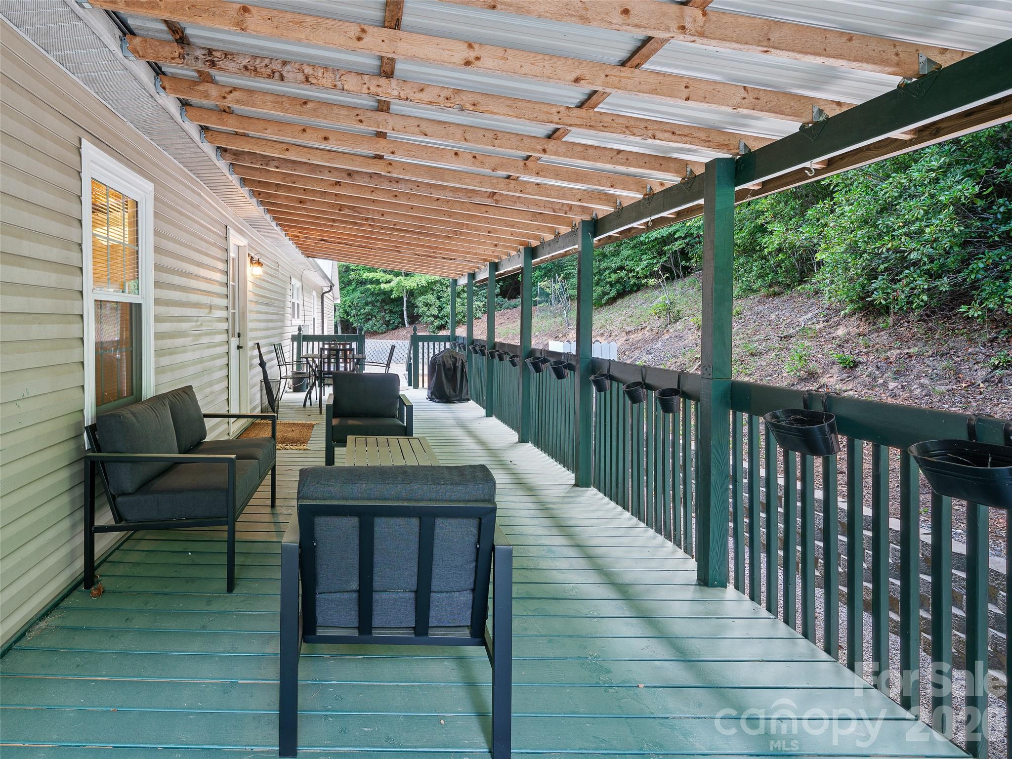 back porch - 201 Franklin Village Road, Spruce Pine