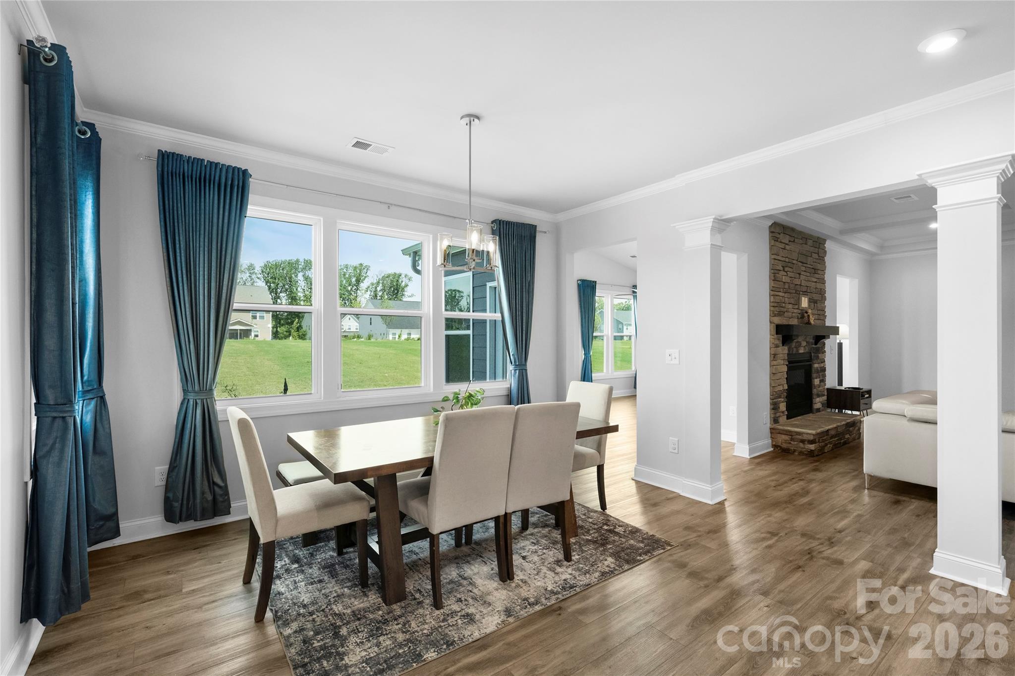 Casual dining with views and natural light. - 1402 Ashe Meadow Drive, Indian Trail