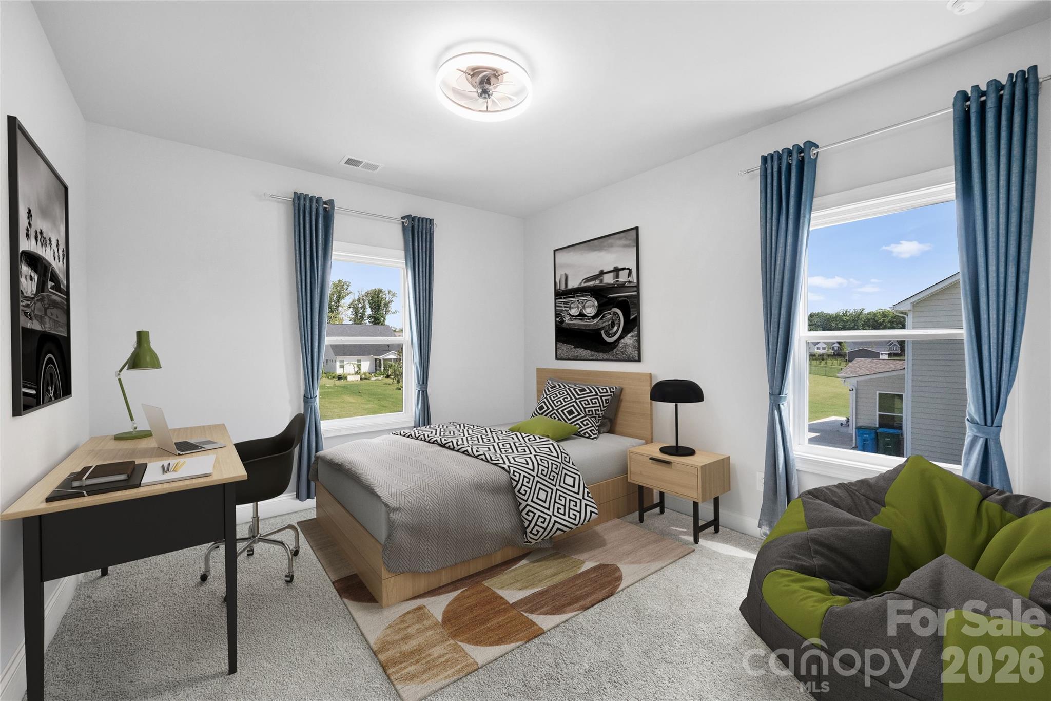 Generously sized secondary bedrooms. - 1402 Ashe Meadow Drive, Indian Trail