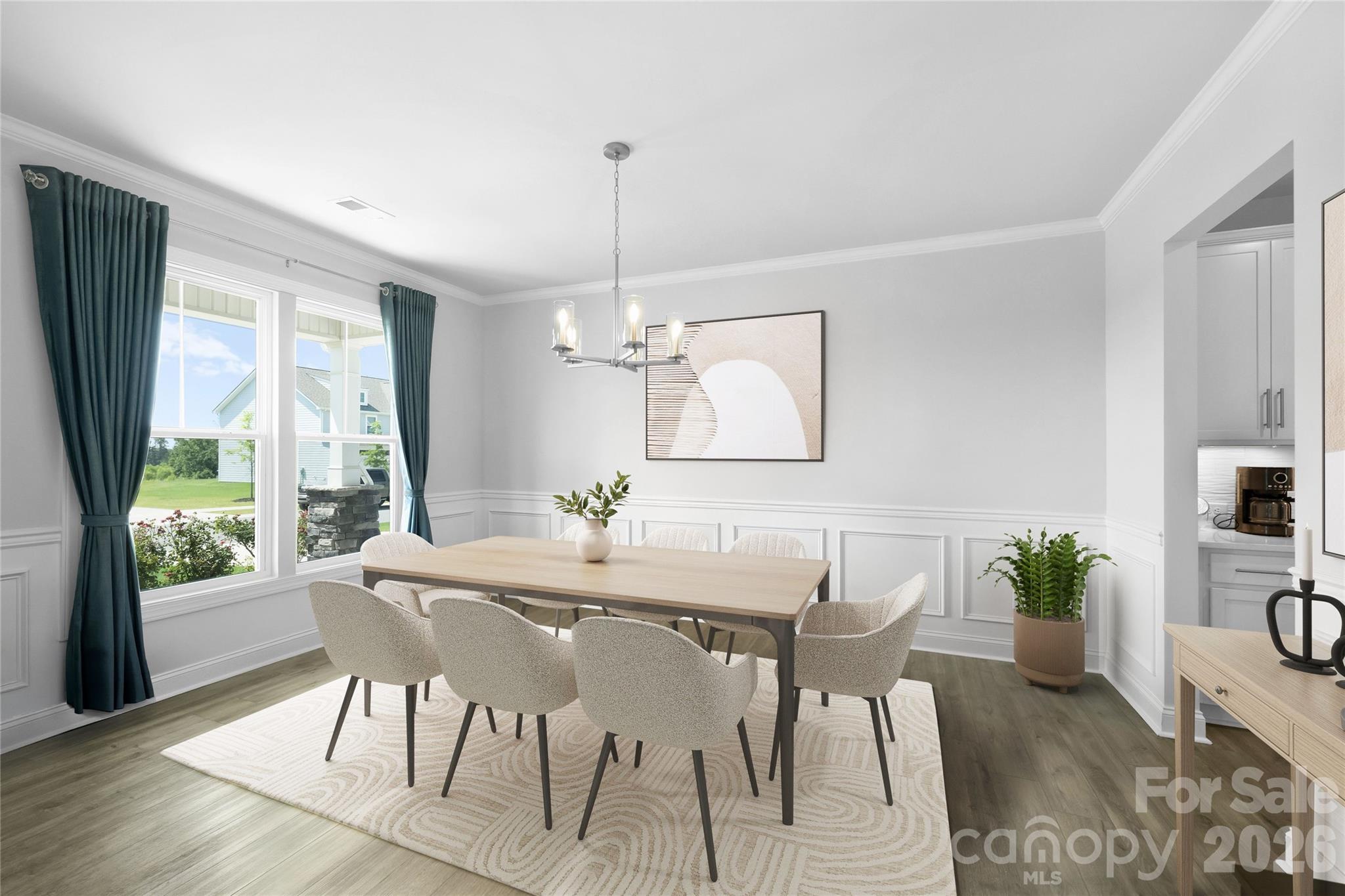 Formal dining via butlers pantry. - 1402 Ashe Meadow Drive, Indian Trail