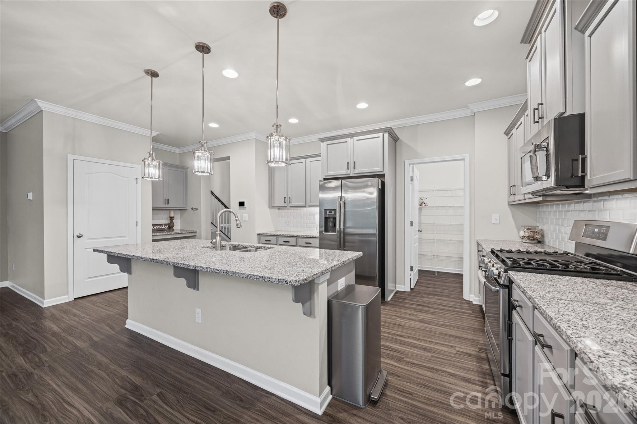 Kitchen with Large Granite Island - 623 Amber Meadows Way, Fort Mill