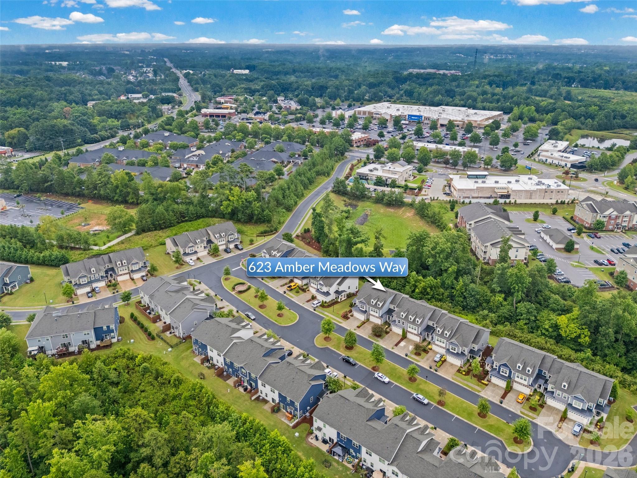 Aerial View of Cameron Creek steps to shopping and restaurants - 623 Amber Meadows Way, Fort Mill