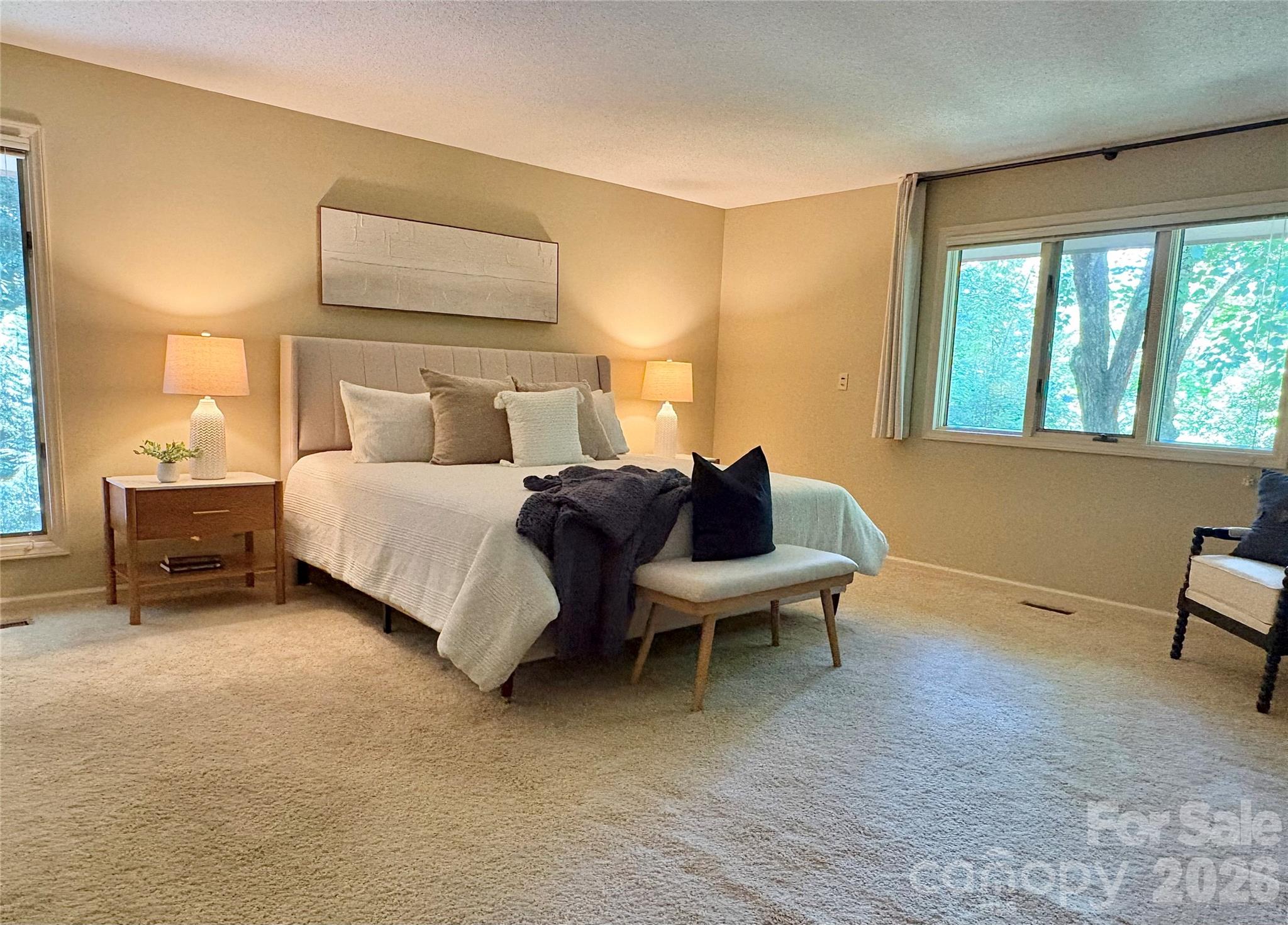 Spacious Primary bedroom has 3 closets - 115 Woodhaven Drive, Hendersonville
