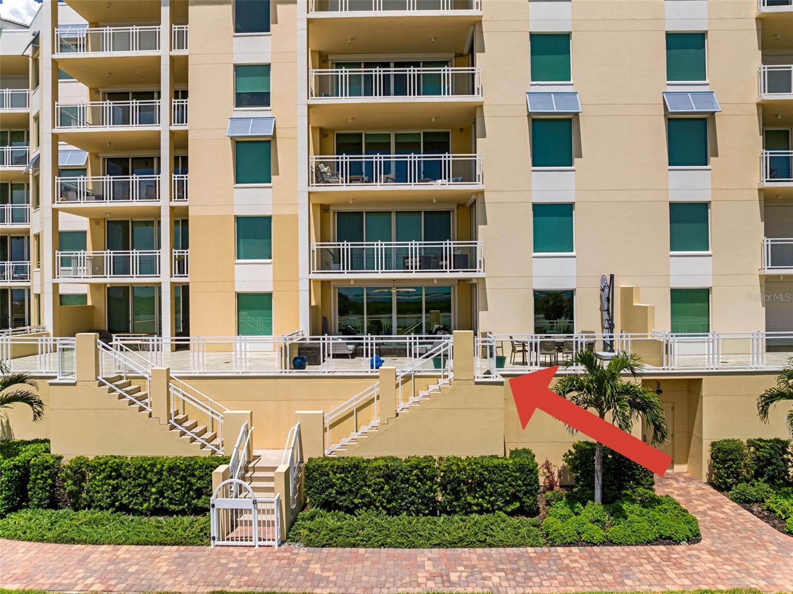 Private Gulf front balcony and stairs to beach and amenities - 795 COLLANY RD #204, TIERRA VERDE