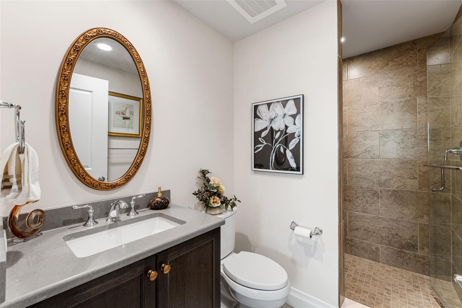 Bedroom 2 Bathroom large walk in shower - 795 COLLANY RD #204, TIERRA VERDE