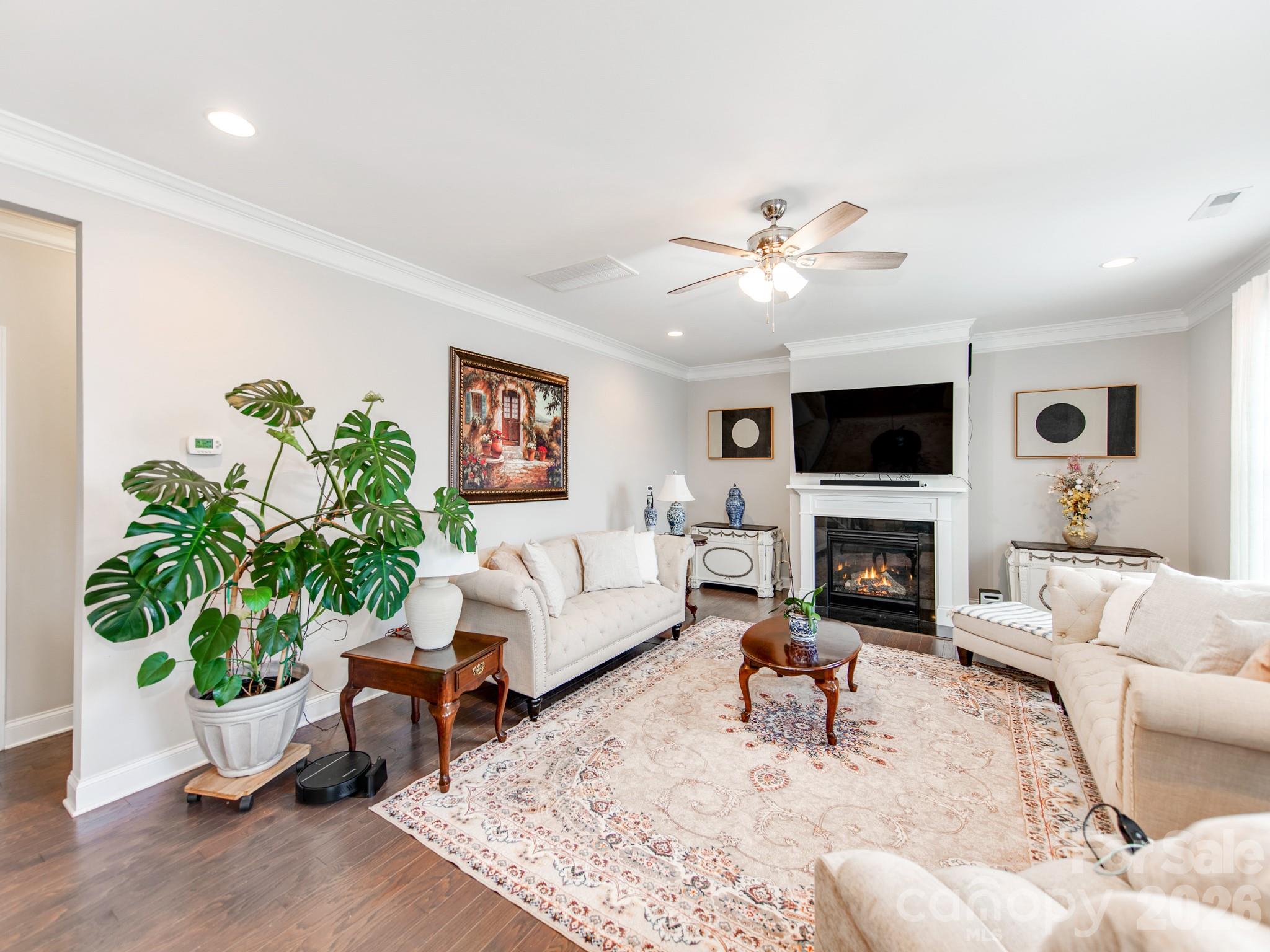 gas fireplace - 11013 Charmont Place, Huntersville