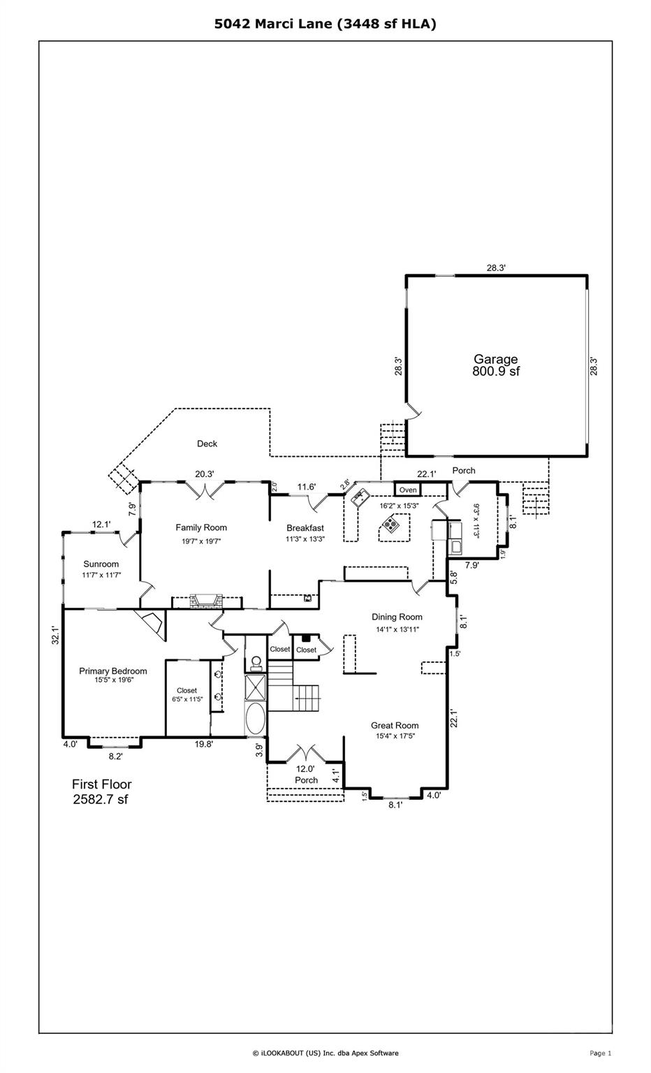 Your floor plan -- main level. - 5042 Marci Lane, Belmont