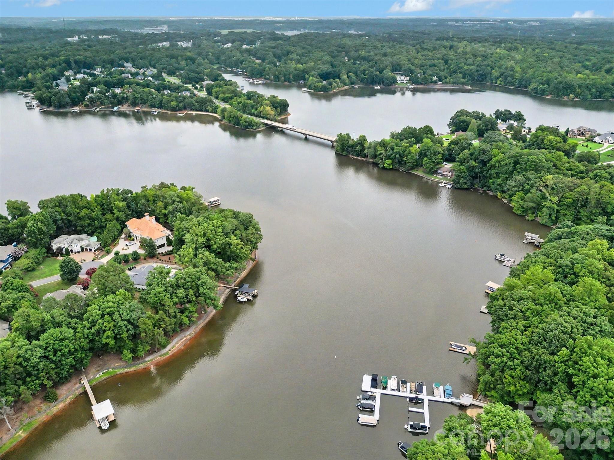 That's your neighborhood marina in the foreground, so it's easy access to the main channel of Lake Wylie. - 5042 Marci Lane, Belmont