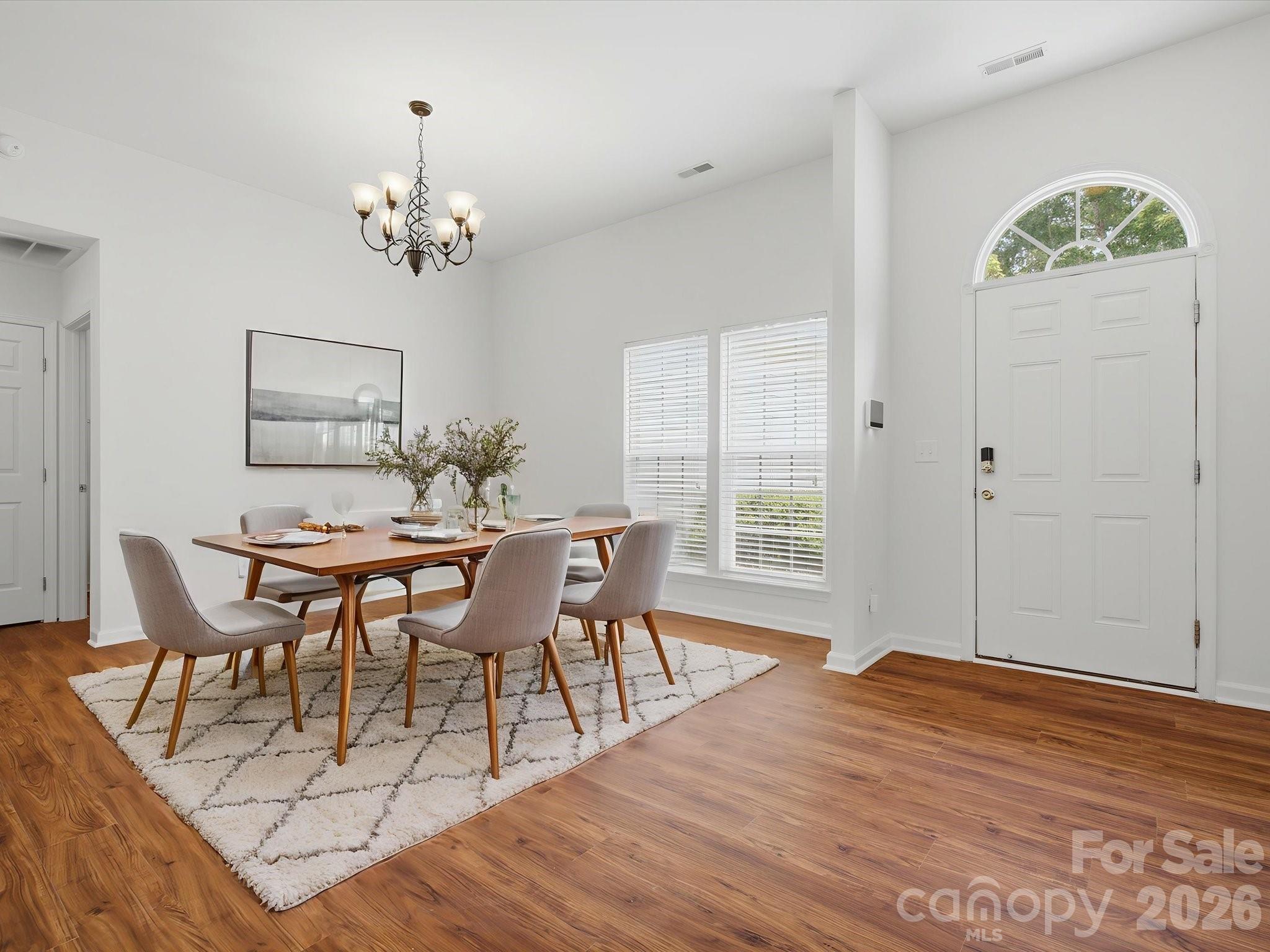 Virtually Staged Dining Room - 2007 Rosewater Lane, Indian Trail
