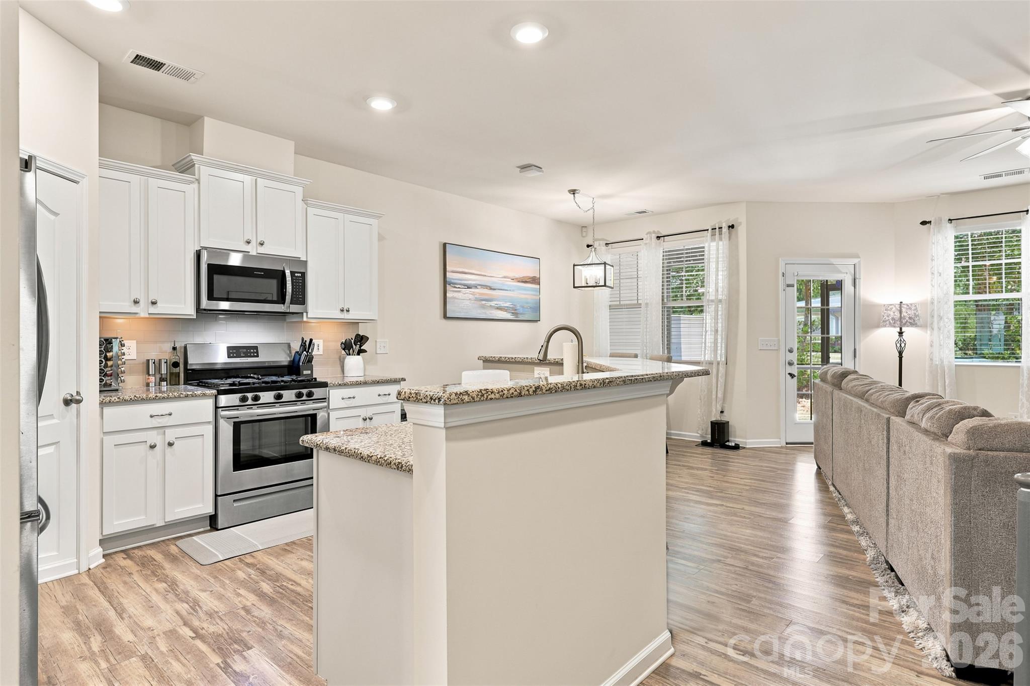 Kitchen to Living and Dining - 347 Kennebel Place, Fort Mill