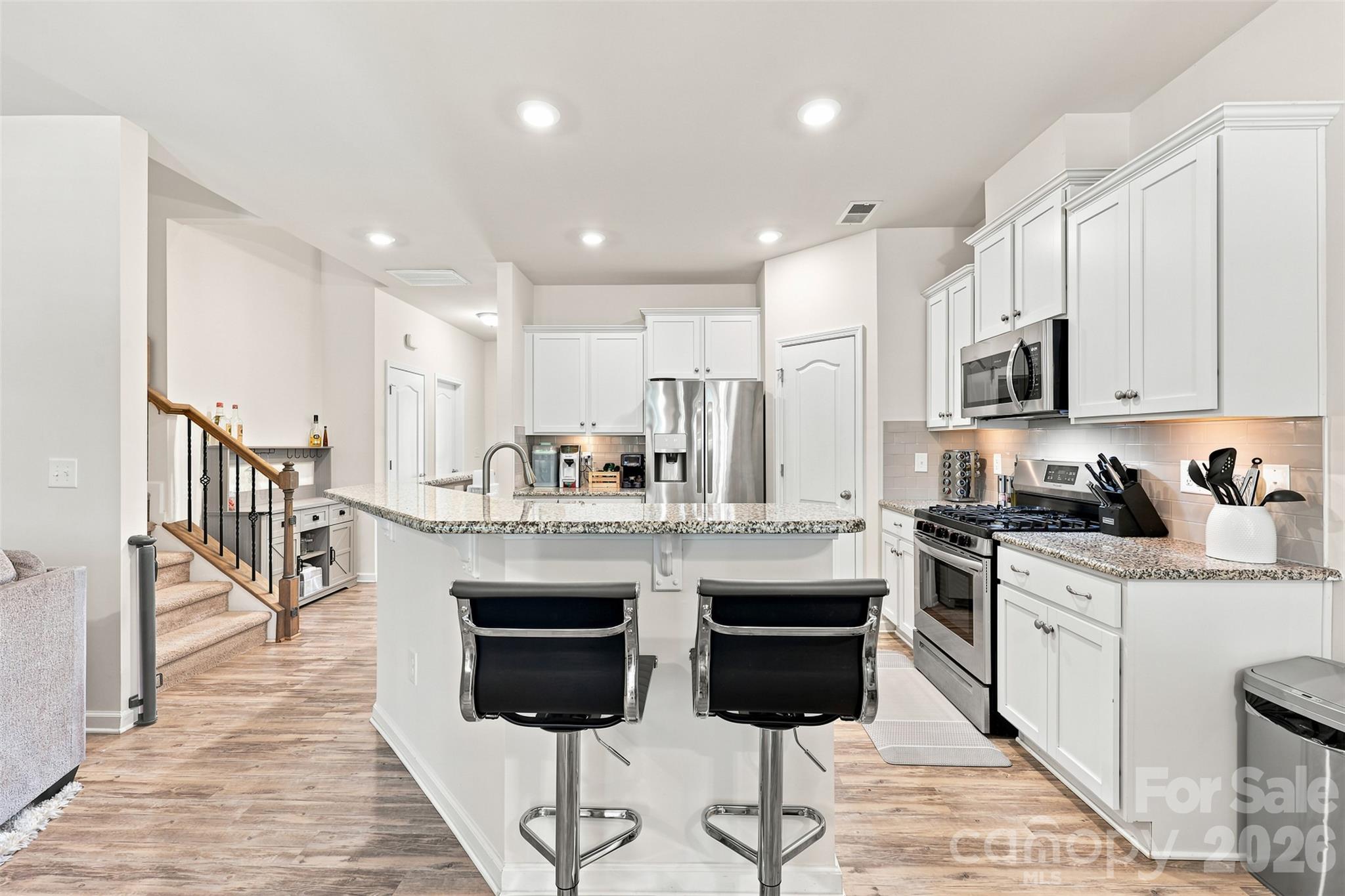 Kitchen with Bar Seating - 347 Kennebel Place, Fort Mill