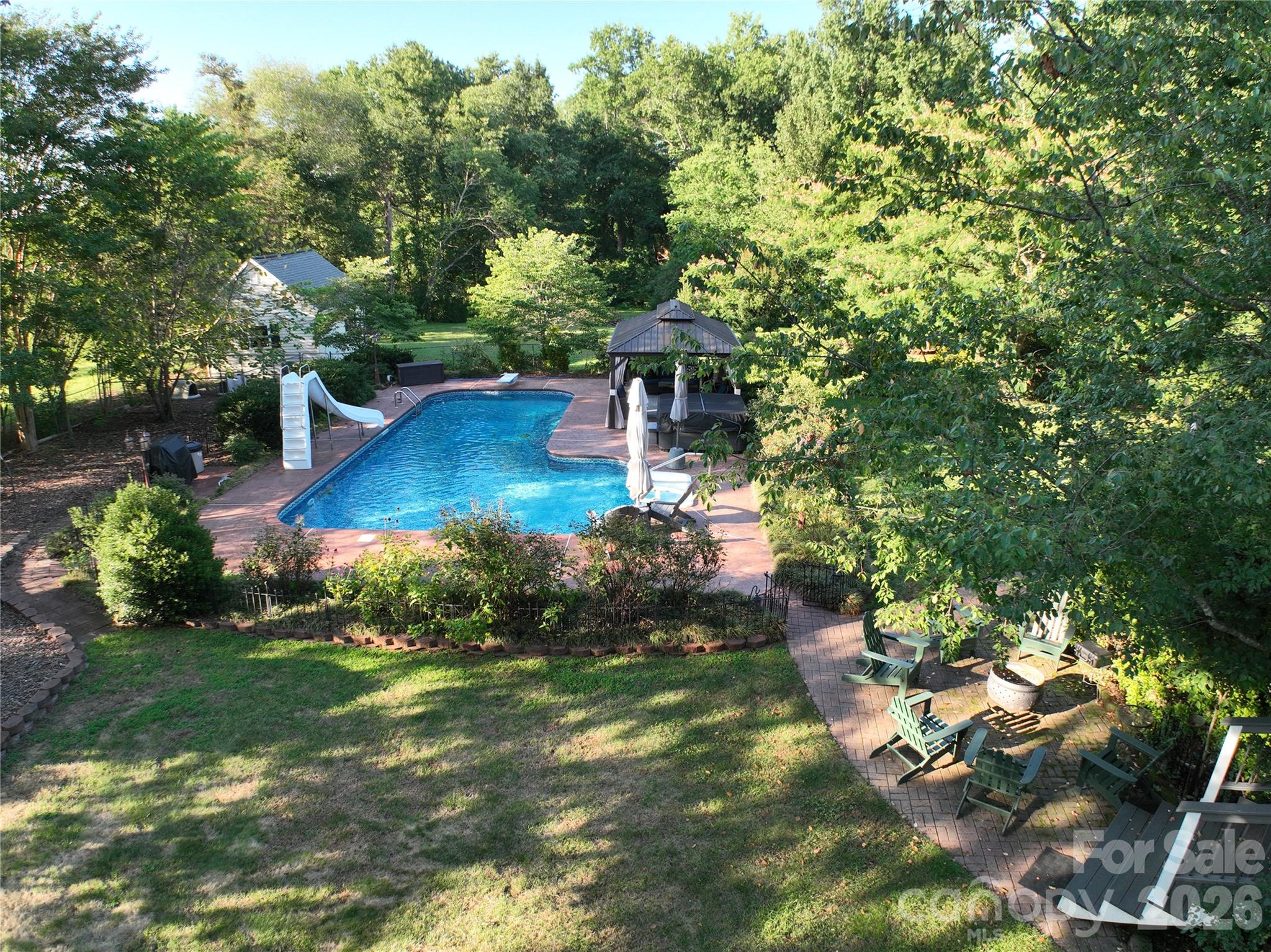 Pool walkway - 119 Country Meadow Lane, Kings Mountain