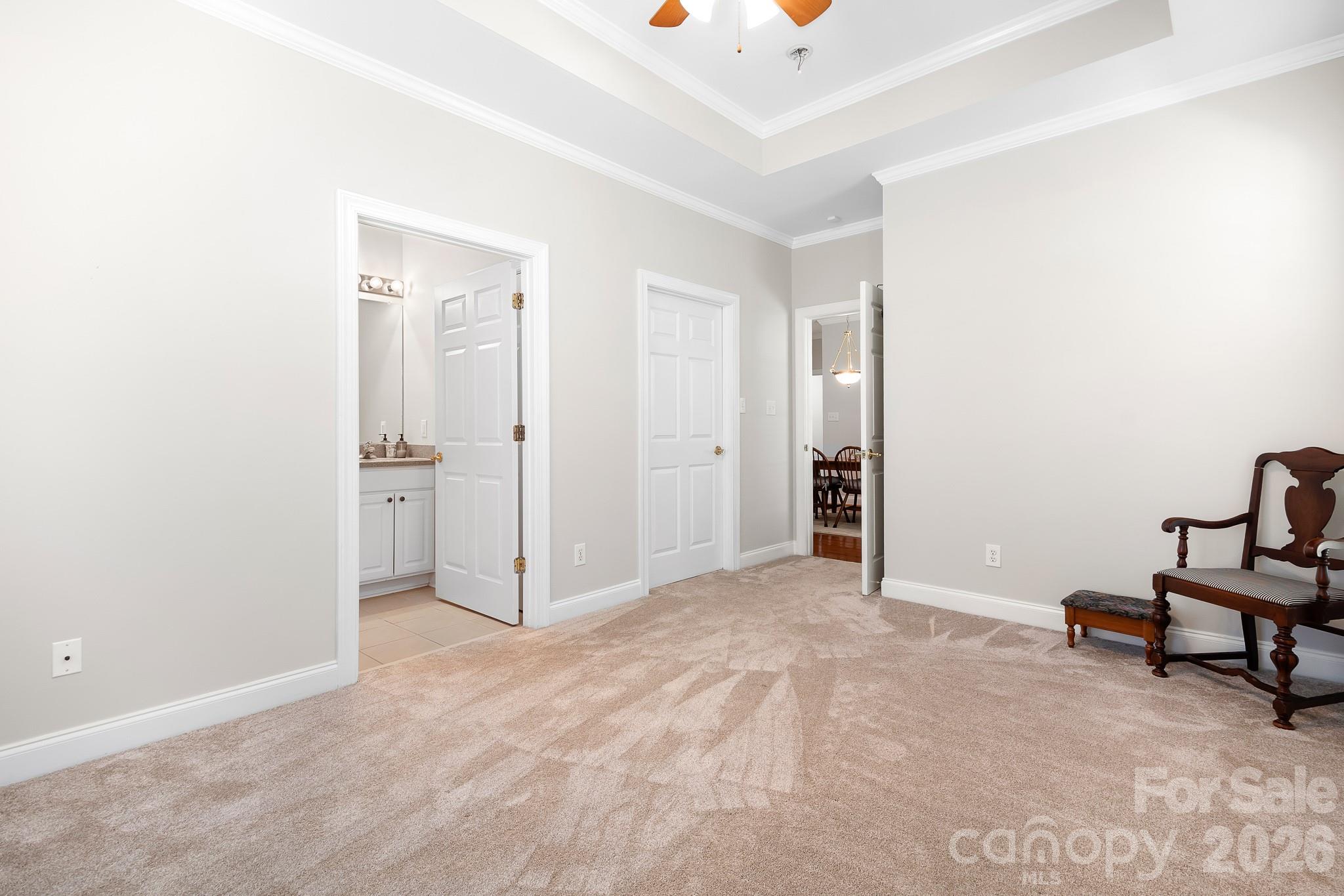 Primary with adjoining full bath and walk in closet - 215 Knops Nob Road, Mooresville