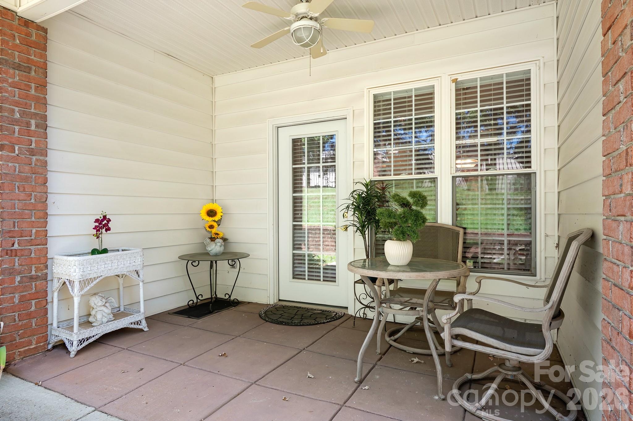 Beautiful back patio for you to enjoy morning coffee - 215 Knops Nob Road, Mooresville