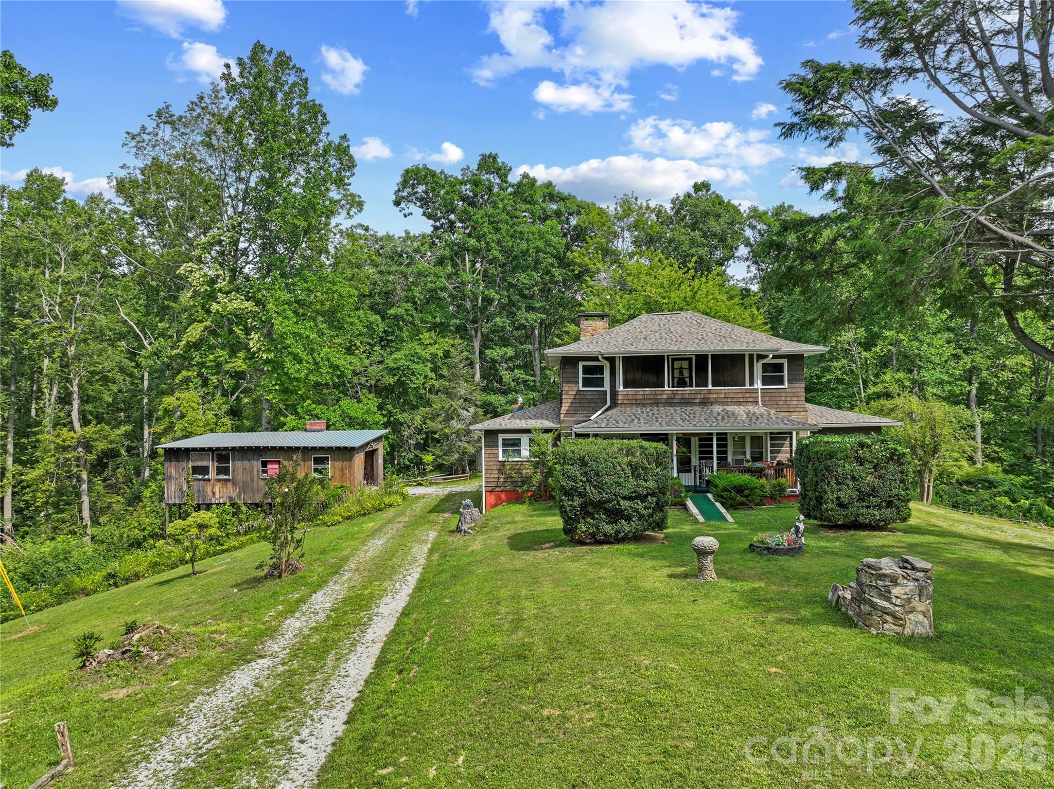 Home with circular drive - 3151 N Bearwallow Road, Hendersonville
