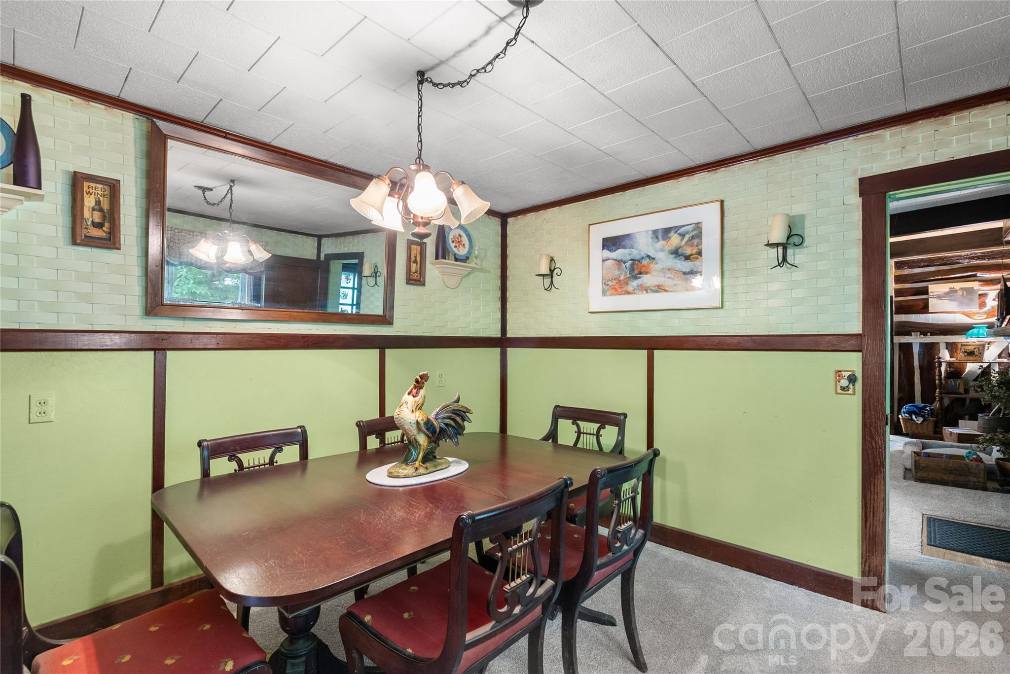 Dining roon - a different view - 3151 N Bearwallow Road, Hendersonville